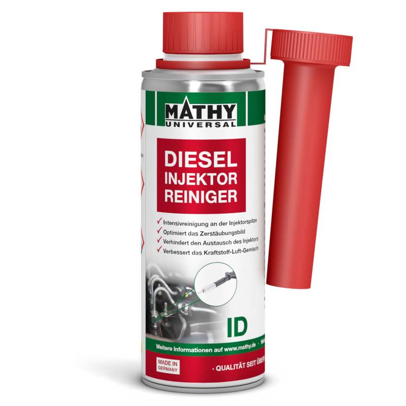 MATHY-ID Injektoren Reiniger Diesel (200 ml) - hochwirksames Diesel Additiv zur Reinigung der Einspritzdüsen im Dieselmotor - Einspritzdüsen Reiniger von MATHY