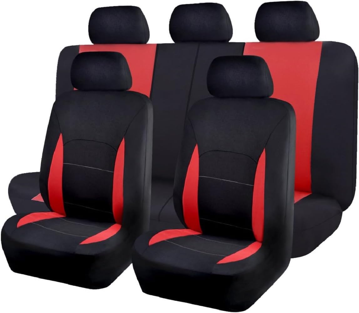 Für Hyundai Matrix 2005-2023 Autositzbezüge Kompletter Satz, Sitzschoner Sets Zubehör,Red von MAVNES