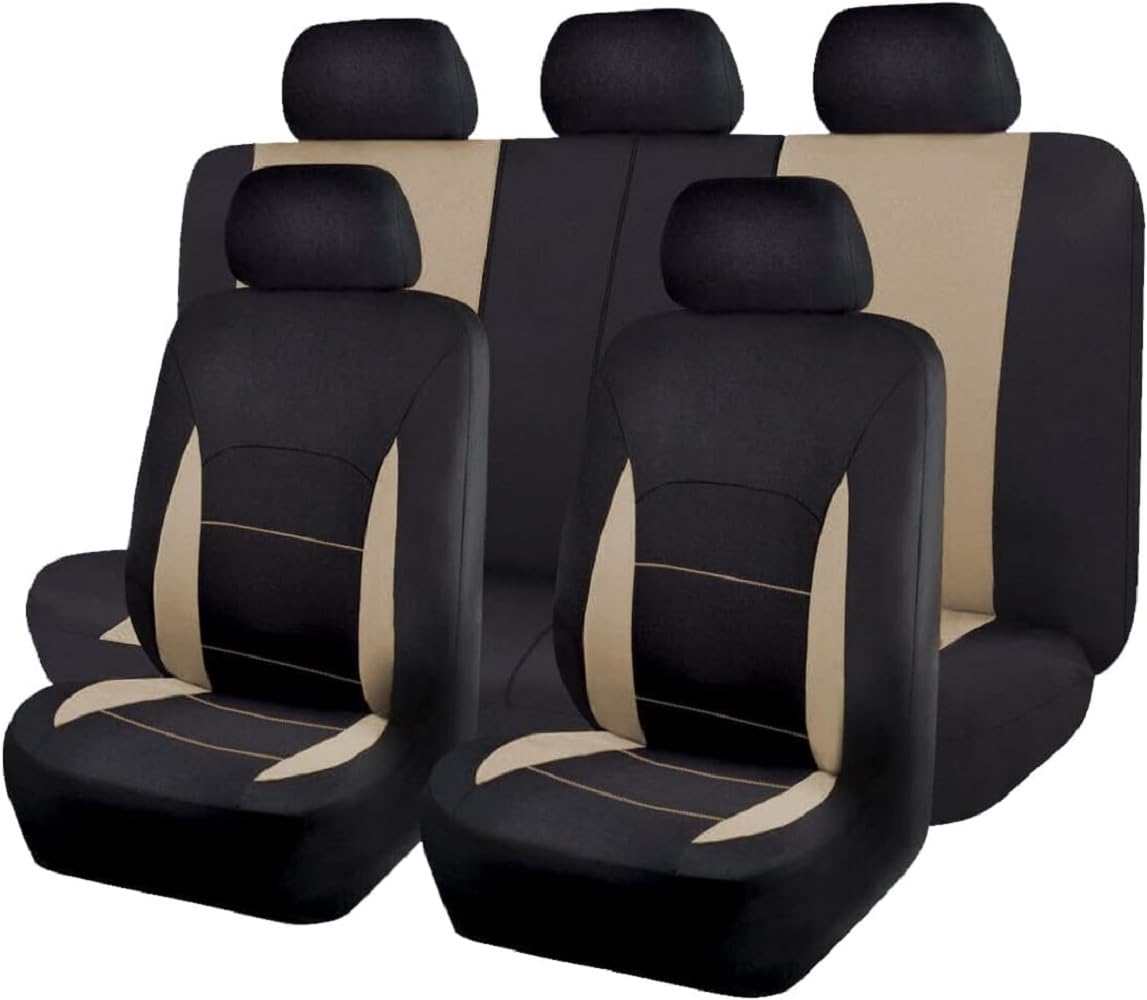 MAVNES Für Peugeot 3008 2017-2023 Autositzbezüge Kompletter Satz, Sitzschoner Sets Zubehör,Beige von MAVNES