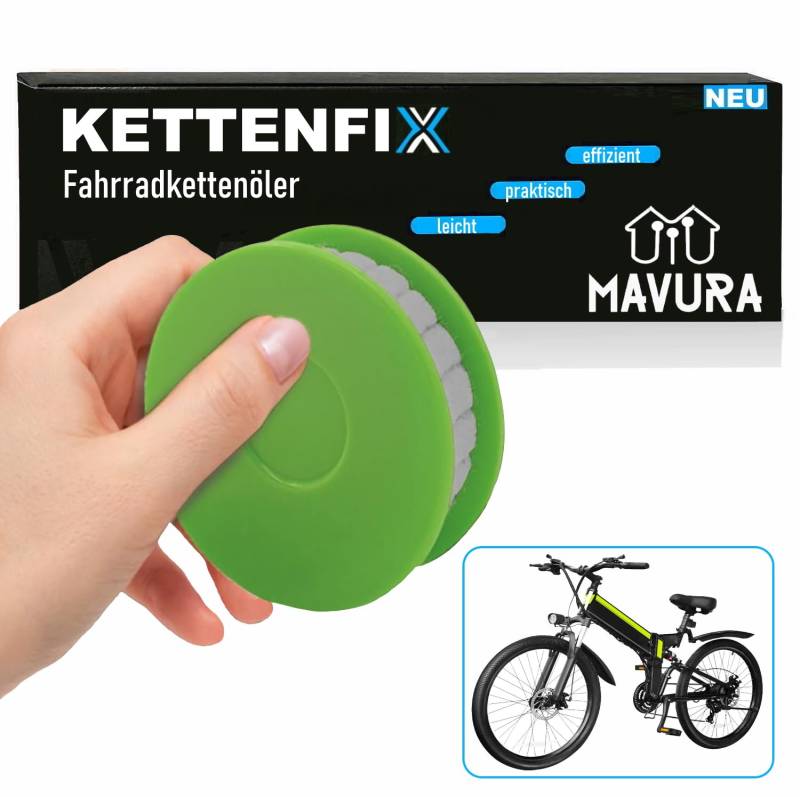 KETTENFIX Fahrradkettenöler Kettenschmierer Kettenreiniger Wartungskit (Fahrradkettengetriebe Öler Öl Fahrrad Kettenöl, [- Fahrradkettengetriebe Öler Öl Fahrrad Kettenöl) von MAVURA