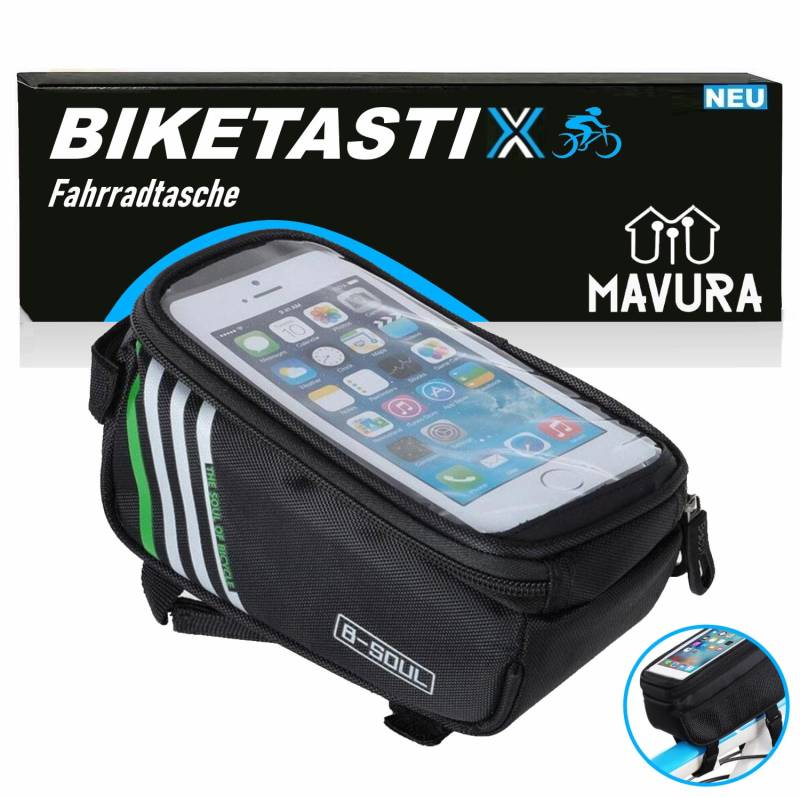 MAVURA BIKETASTIX Fahrrad Rahmentasche Handytasche Lenkertasche von MAVURA