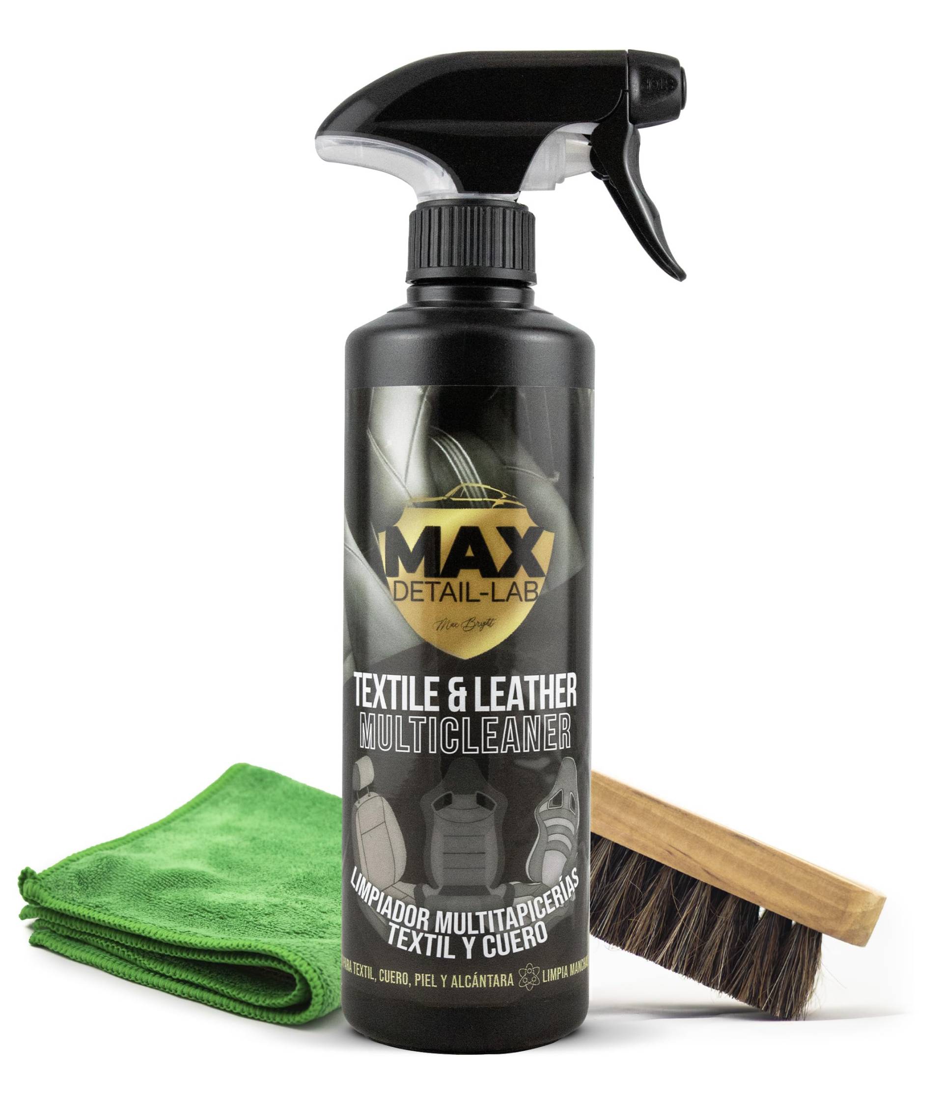 MAX DETAIL-LAB - Textile & Leather - Polsterreiniger Auto Innenraum Reiniger, Entfernt hartnäckige Flecken, Lederpflege Auto, Textil Leder Alcantara, Lederreiniger Autositz Detailing Car Set, 500ml von MAX DETAIL-LAB