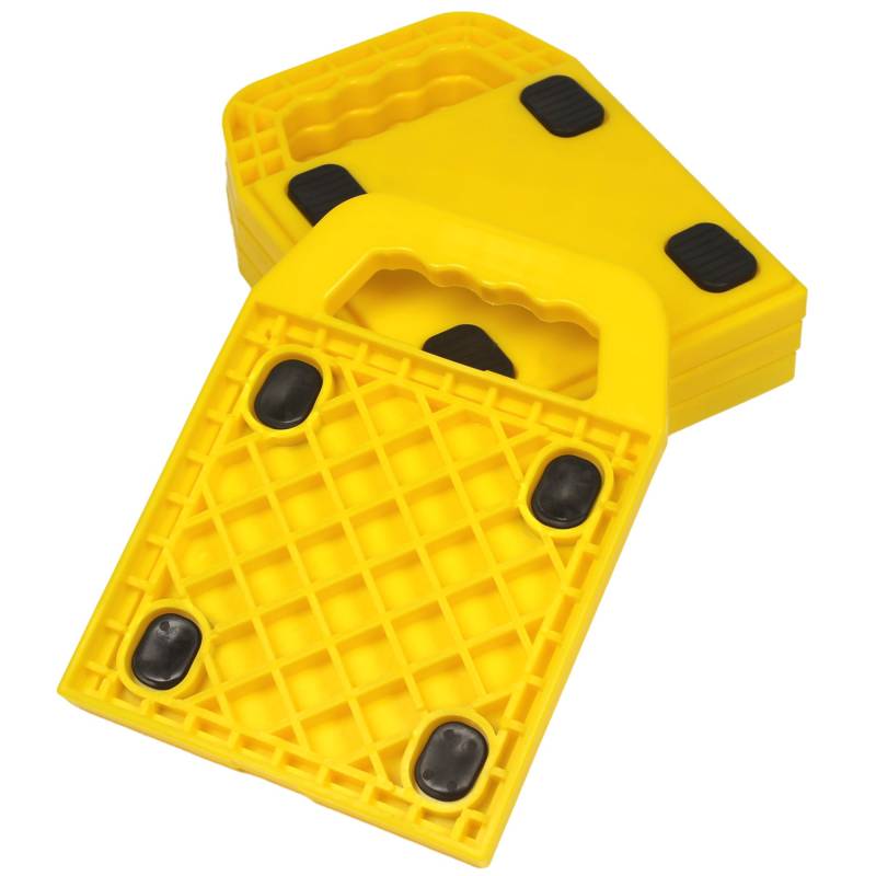 MaxxHaul 50940 RV Stabilisator Jack Pad Camper Nivellierblöcke 16,5 cm x 16,5 cm 4 Stück von MAXXHAUL