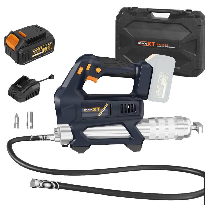 MAXXT Akku Fettpresse 20V, Fettpresse Batteriebetrieben 4.0Ah 6 Stufen Variabler Geschwindigkeitsauslöser 20000 PSI mit LED, Elektrische Fettpresse mit Akkus und Ladegerät von MAXXT