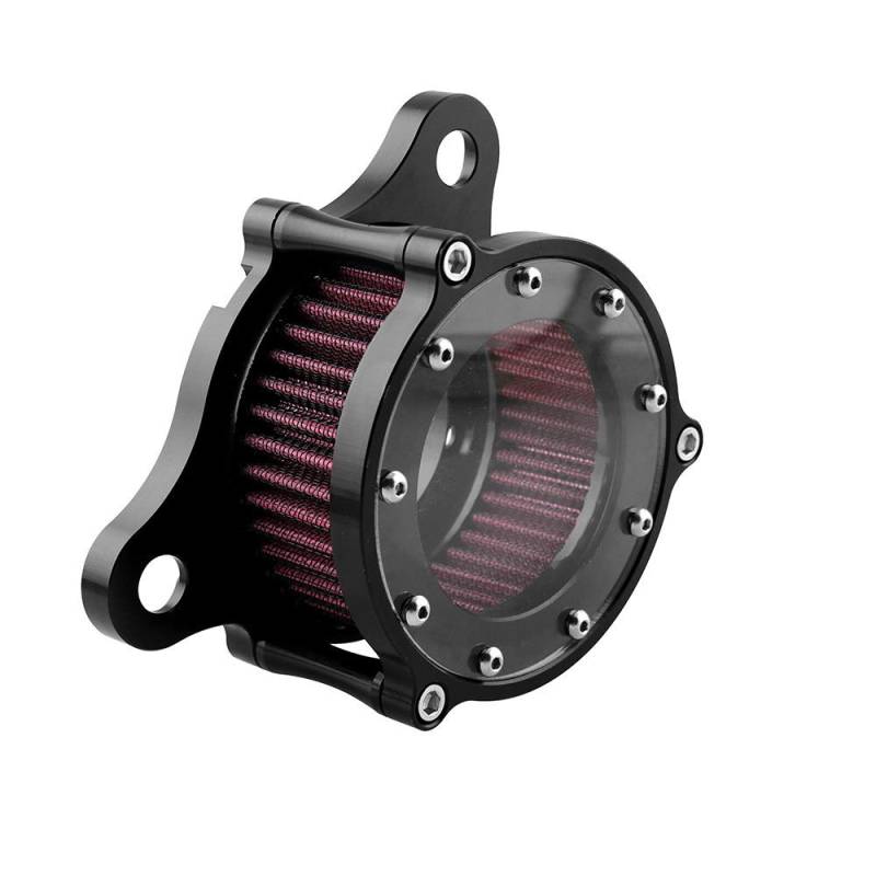 MAXZIQF Air Cleaner Intake Filter System Kit für Harley Sportster XL883 XL883N XL883R XL883P XL1200 XL1200L XL1200X Iron 883 Forty Eight XL1200X 2004-2016 Billet Aluminium CNC Maschine waschbar von MAXZIQF