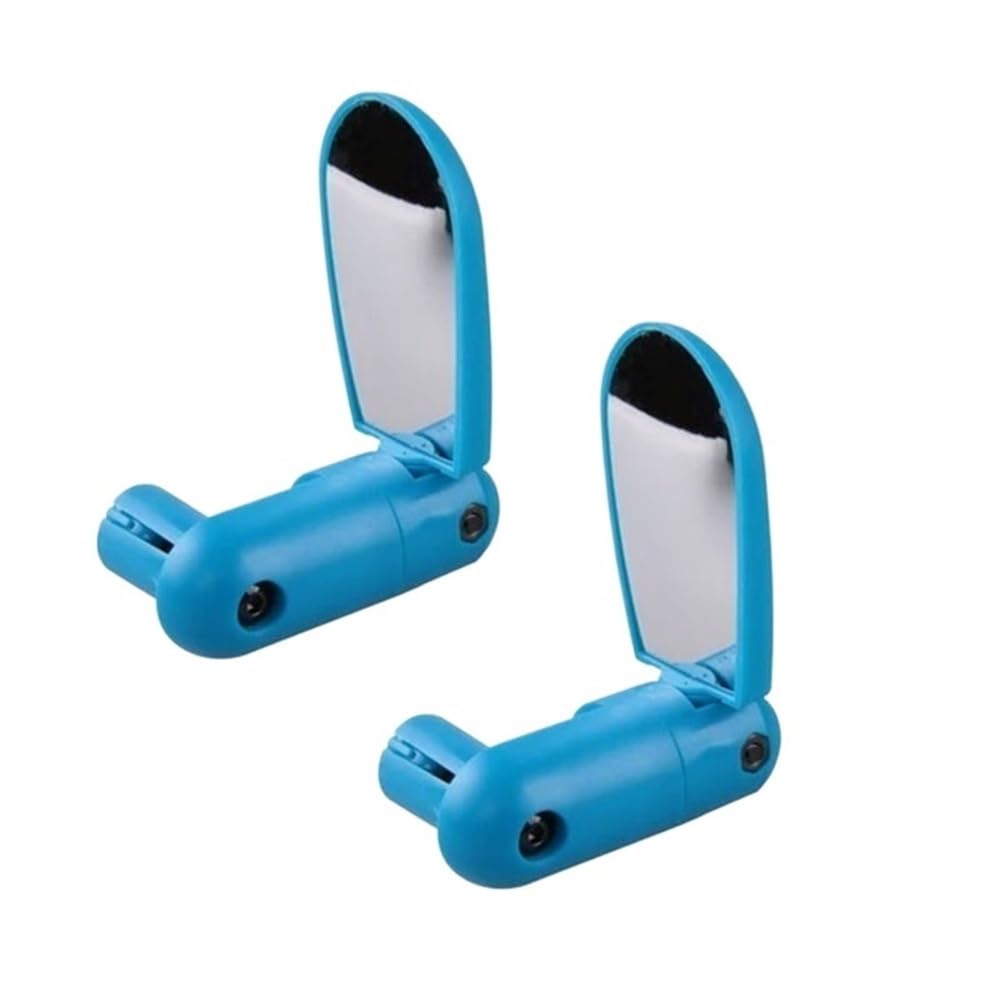 Fahrradspiegel Fahrradzubehör Radfahren Straße Mountainbike Lenker Weitwinkel Hinten Drehen Spiegel Heißer Verkauf Fahrrad Rückspiegel Fahrrad RüCkspiegel(1Pair blue) von MAYANGYANG