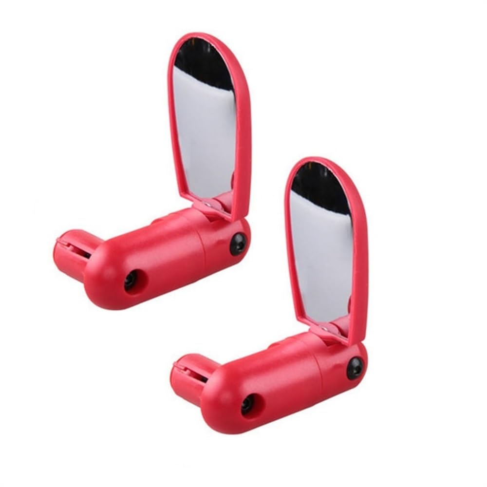 Fahrradspiegel Fahrradzubehör Radfahren Straße Mountainbike Lenker Weitwinkel Hinten Drehen Spiegel Heißer Verkauf Fahrrad Rückspiegel Fahrrad RüCkspiegel(1Pair red) von MAYANGYANG