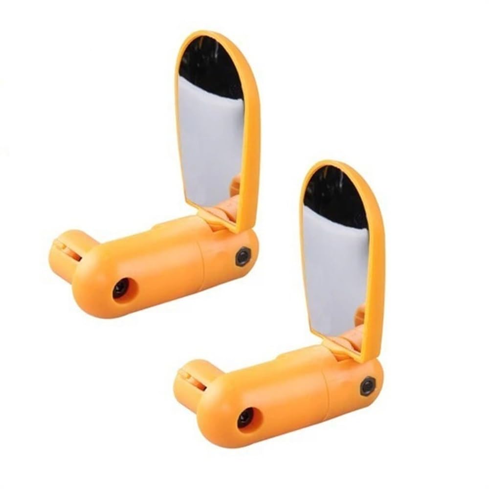 Fahrradspiegel Fahrradzubehör Radfahren Straße Mountainbike Lenker Weitwinkel Hinten Drehen Spiegel Heißer Verkauf Fahrrad Rückspiegel Fahrrad RüCkspiegel(1Pair yellow) von MAYANGYANG