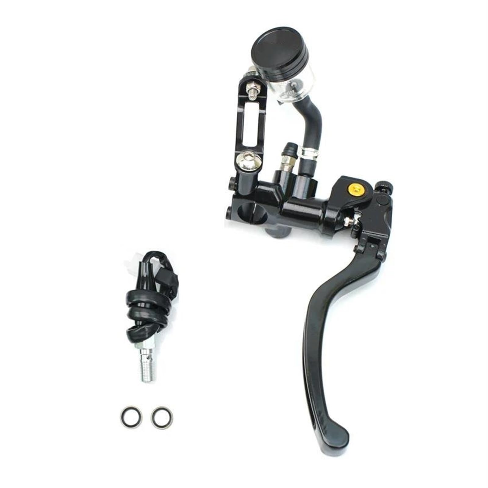 Bremsgriffhebel 22mm Für Suzuki Für Aprilla Moto 18RCS Motorrad Bremse Cutch Hauptzylinder Hebel Linie Barsch Kupplung Universal Bremskupplungshebel(Black,Right Brake) von MAYINGLON