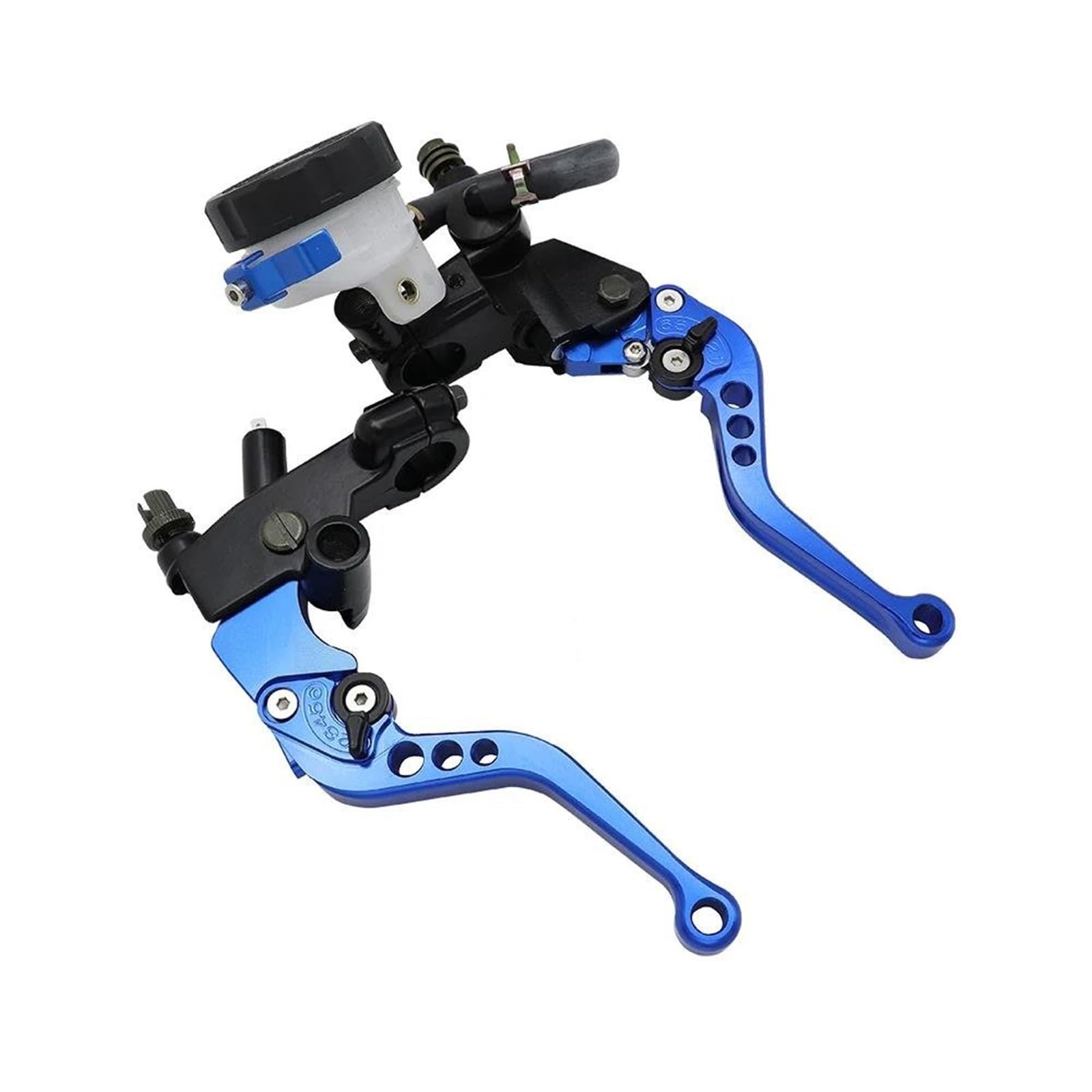 Bremsgriffhebel Universal 7/8" 22mm Kit Flüssigkeitsbehälter Set Motorrad Kupplung Bremse Hauptzylinder Vorratshebel Bremskupplungshebel(Blue) von MAYINGLON