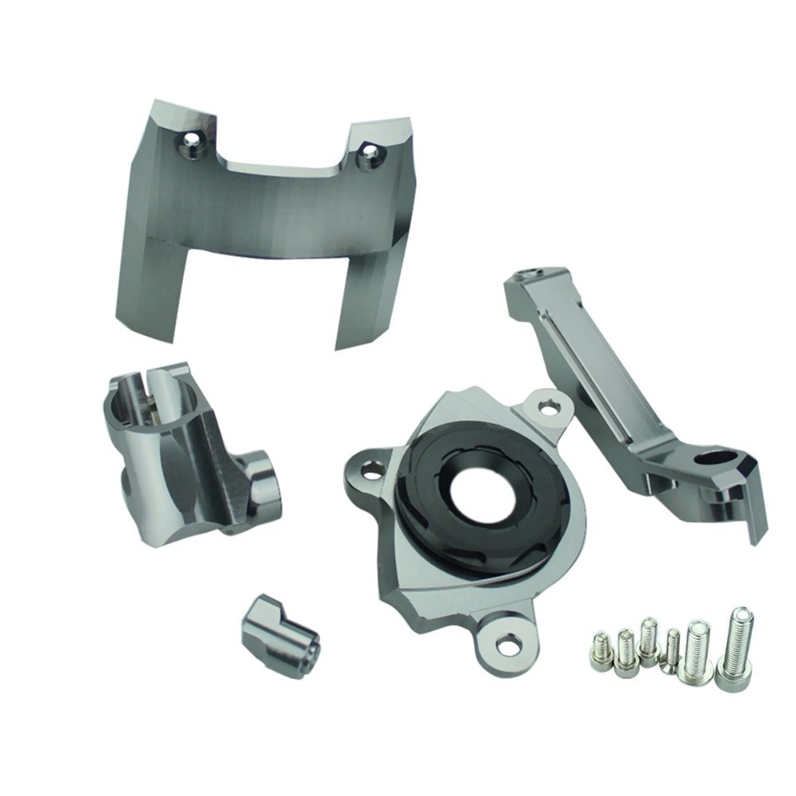 Lenkstabilisator Aluminium Motorrad Lenkungsdämpfer Stabilisator Halterung Montage Unterstützung Kit Halter Für Kawasaki Für Z 1000 Für Z1000 2016-2017 Dämpfer(Gray) von MAYINGLON