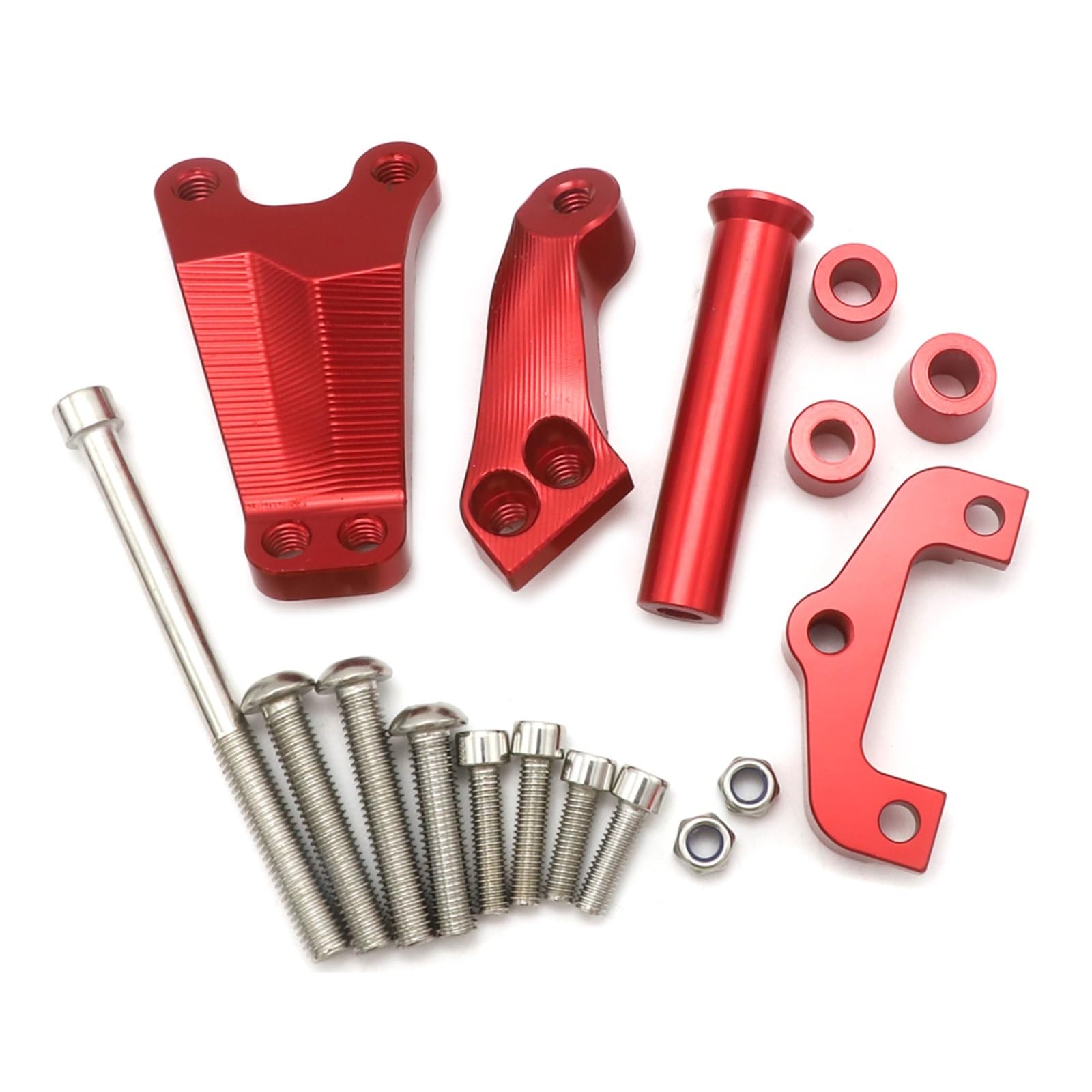 Lenkstabilisator CNC Einstellbare Lenkung Stabilisator Dämpfer Halterung Halterung Kit Zubehör Für Kawasaki Für ER6N Für ER-6N 2013-2015 Dämpfer(Red) von MAYINGLON