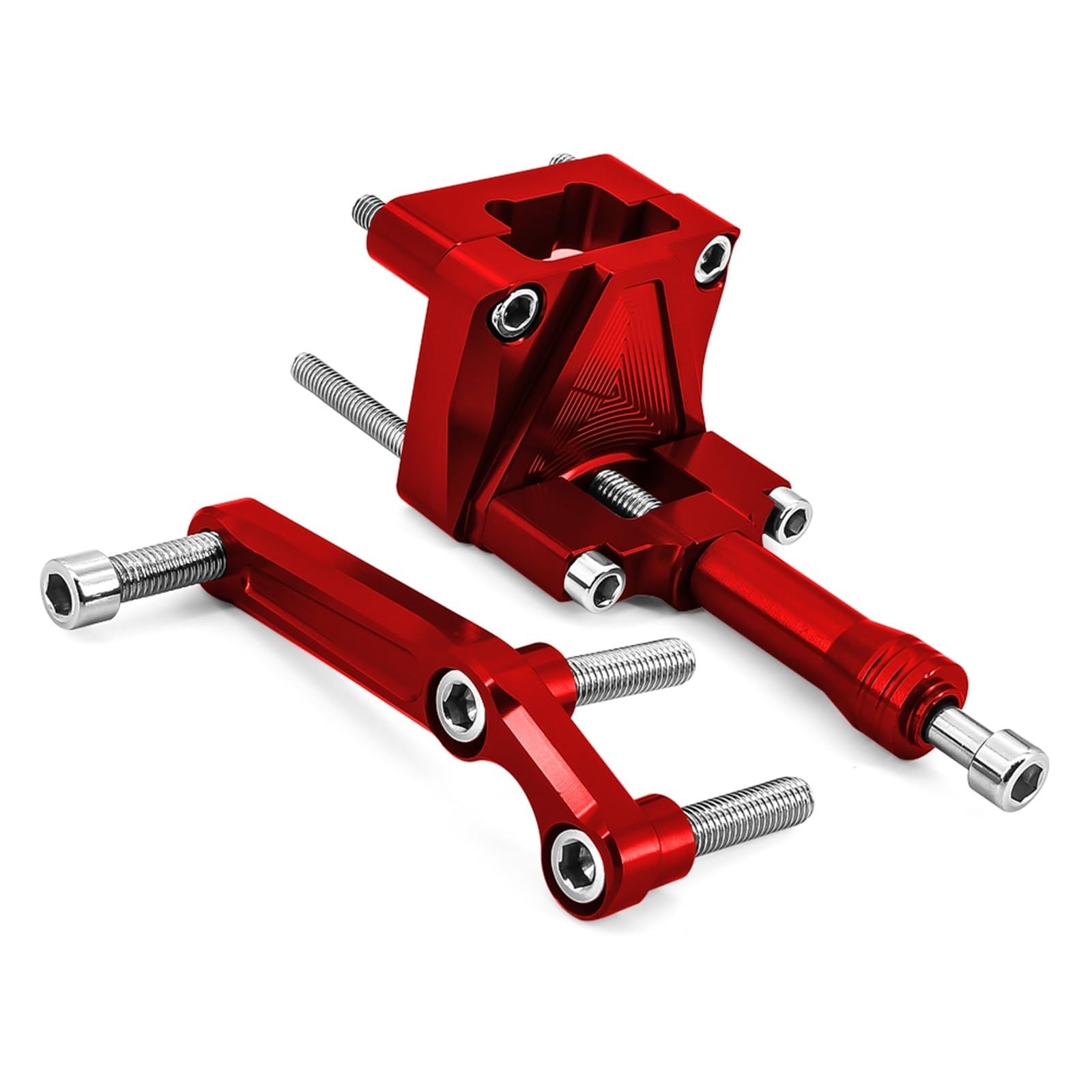 Lenkstabilisator CNC Einstellen Lenkung Dämpfer Stabilisator Halterung Kit Set Halterung Für Kawasaki Für EX300 Für NINJA300 2013-2017 Dämpfer(Red) von MAYINGLON