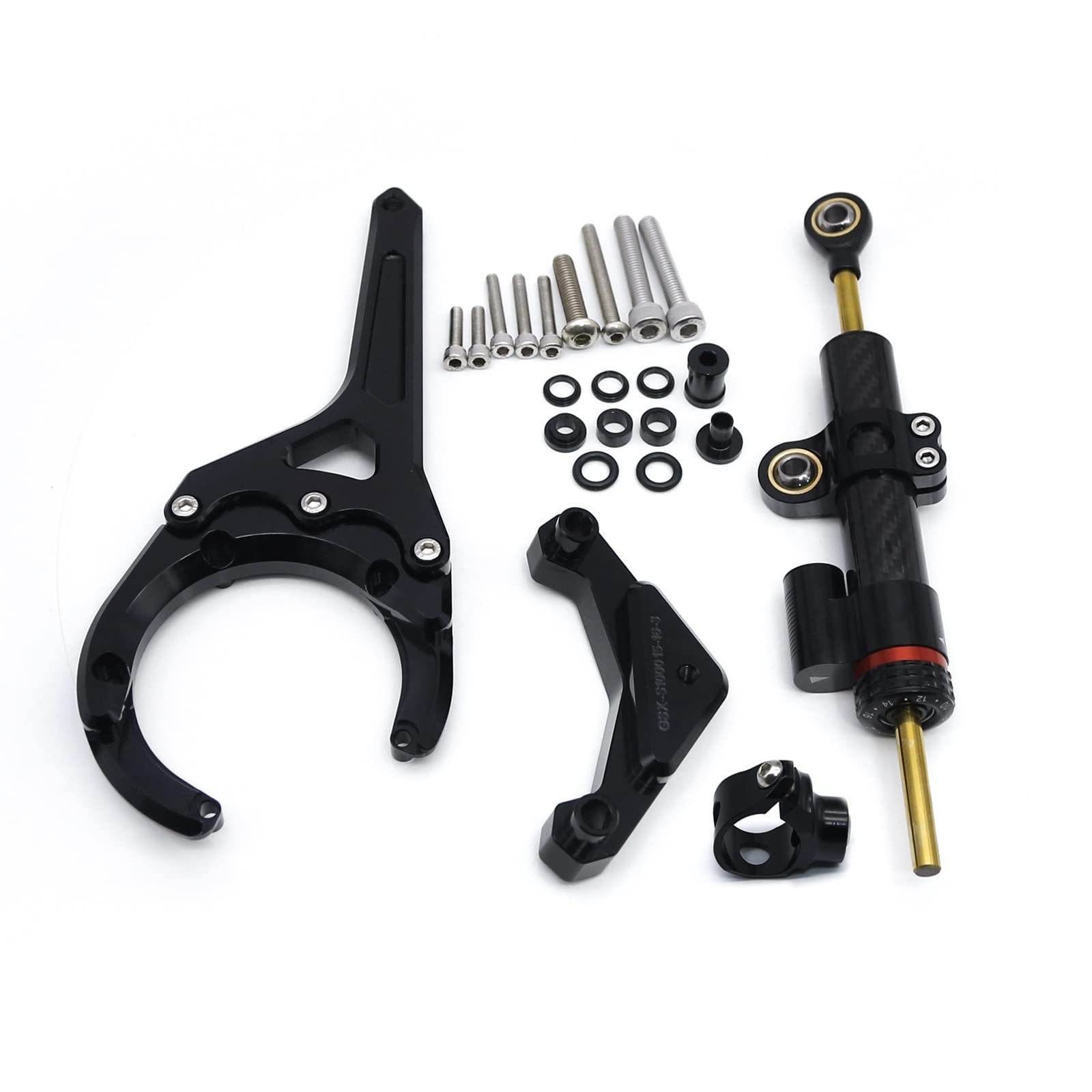 Lenkstabilisator CNC Lenkungsdämpfer Motorrad Stabilisieren Dämpfer Halterung Montage Kit Für Suzuki Für GSXS1000 2016-2020 Dämpfer(M) von MAYINGLON