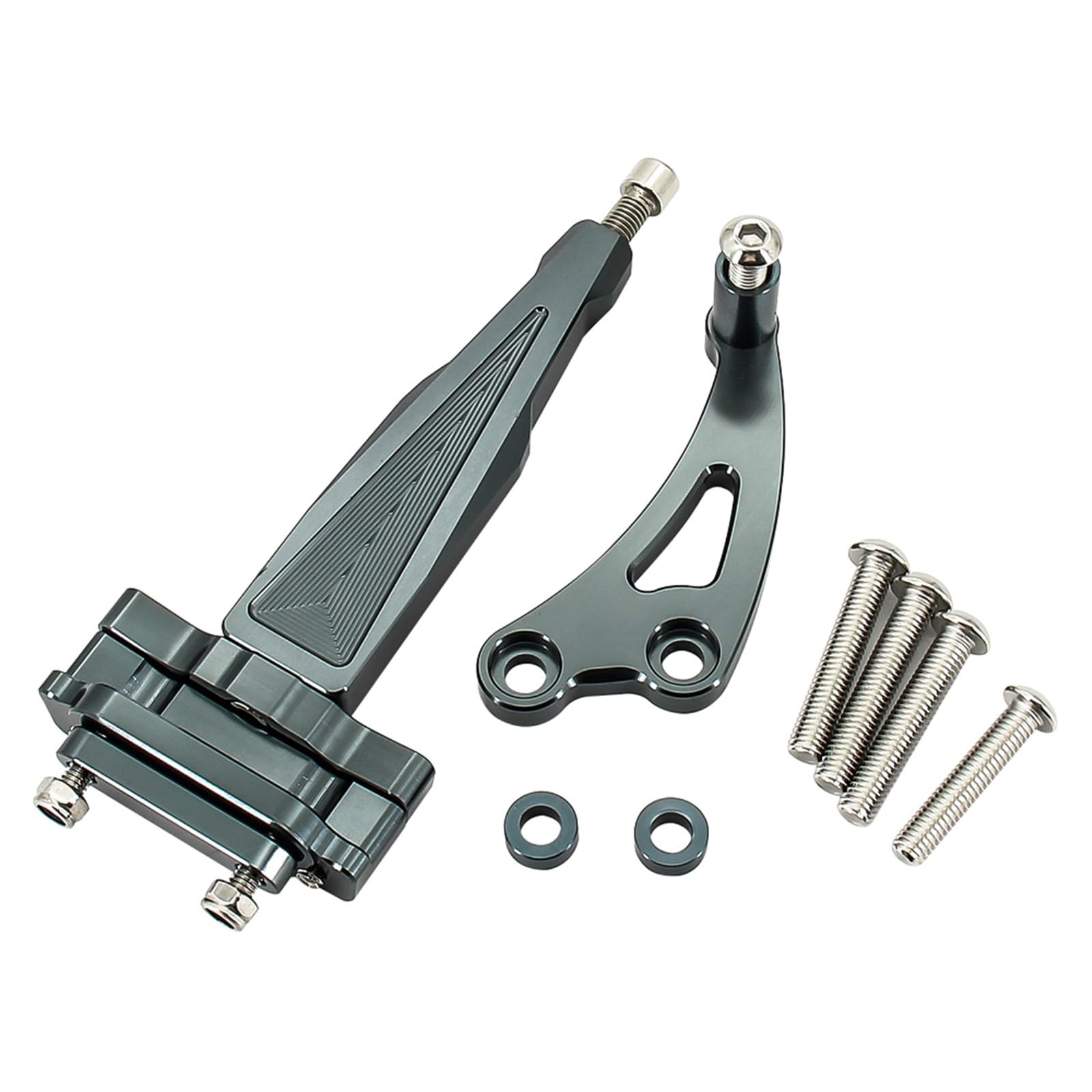 Lenkstabilisator CNC-Lenkungsdämpfer-Stabilisatorhalterung, Montagehalter-Set, Motorrad-Teile-Zubehör Für CB650F 2014–2019 Dämpfer(Gray) von MAYINGLON