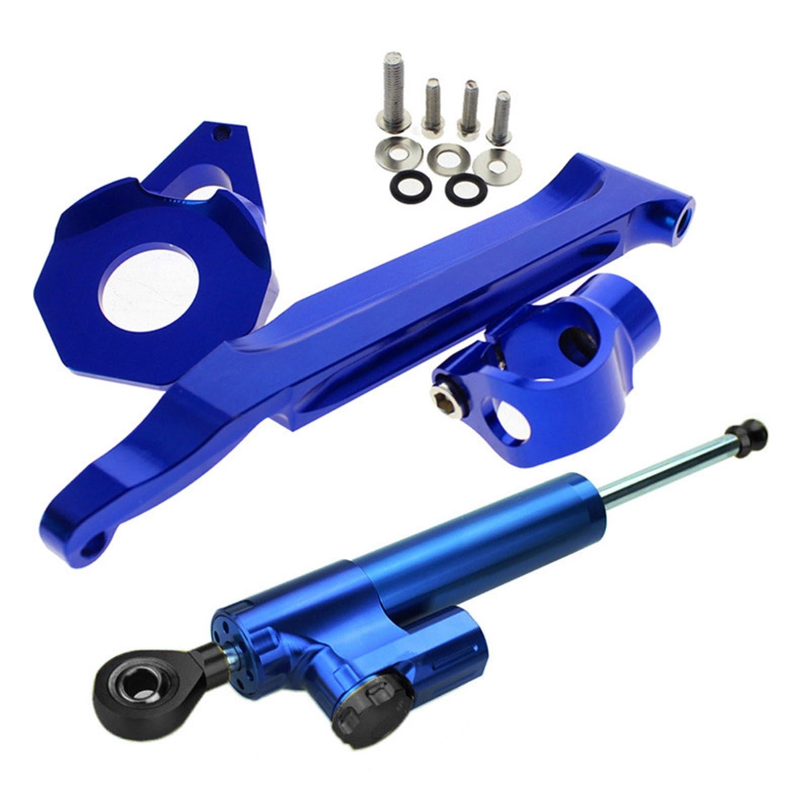 Lenkstabilisator CNC Motorrad Stabilisator Dämpfer Lenkung Montage Halterung Halter Unterstützung Kit Set Für CBR600RR 2005-2006 Dämpfer(Blue) von MAYINGLON