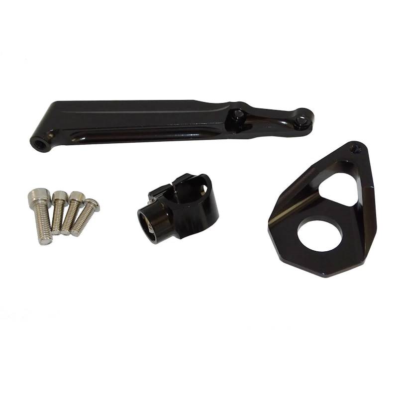 Lenkstabilisator Für CBR600RR F5 PC37 2005 2006 Motorradteil CNC Lenkungsdämpfer Stabilisator Halterung Montagehalter Kit Dämpfer(Black) von MAYINGLON