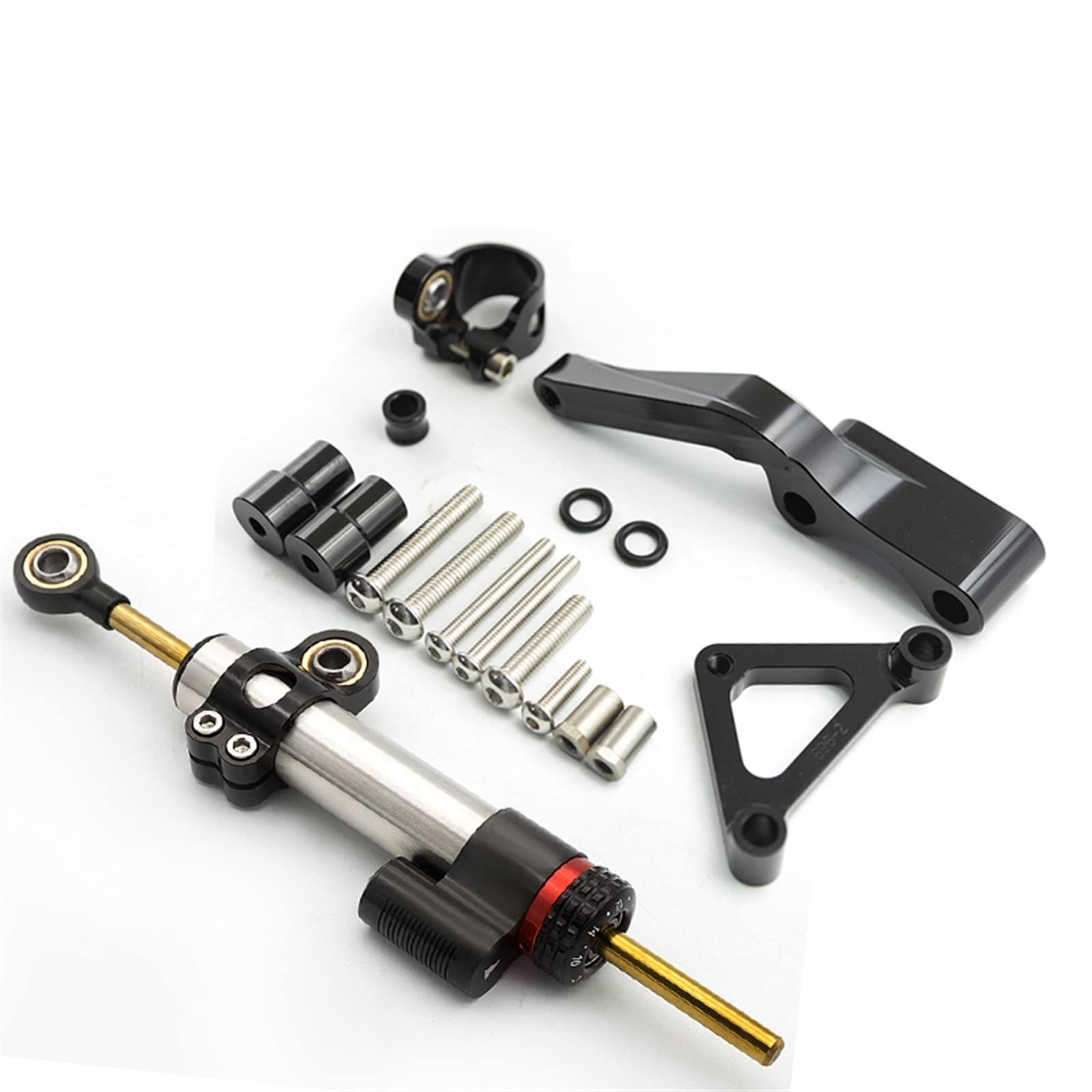 Lenkstabilisator Für Ducati Für Monster 696 Motorrad Aluminium Lenkung Stabilisator Dämpfer Halterung Unterstützung Montage Kit Zubehör Dämpfer(Damper n Bracket B) von MAYINGLON