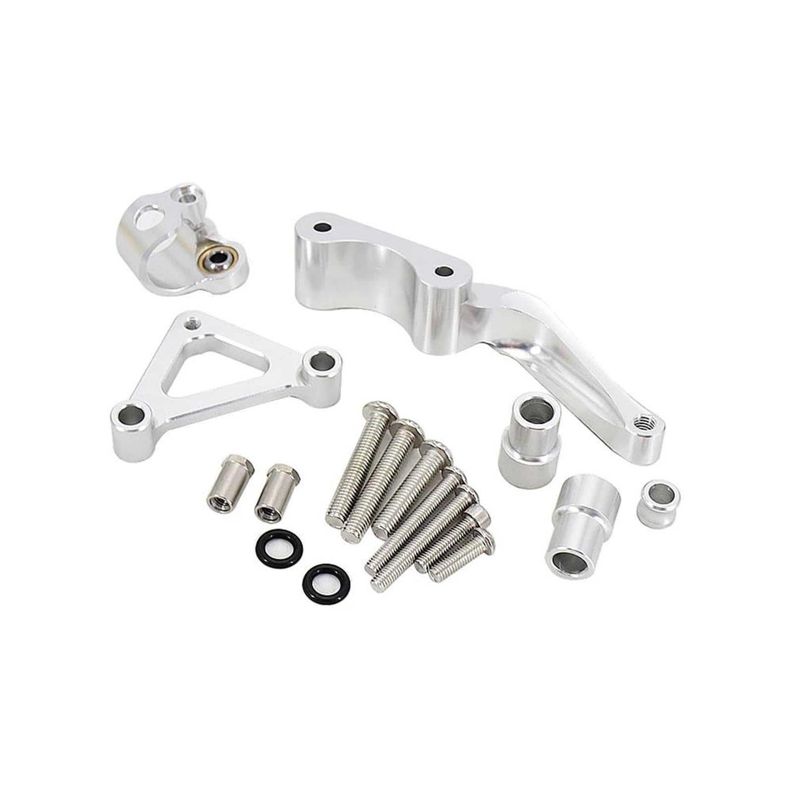 Lenkstabilisator Für Ducati Monster 696 Monster696 Für Ducati 696 Motorrad Lenkung Dämpfer Stabilisator Halterung Mount Kit Unterstützung Dämpfer(Silver) von MAYINGLON