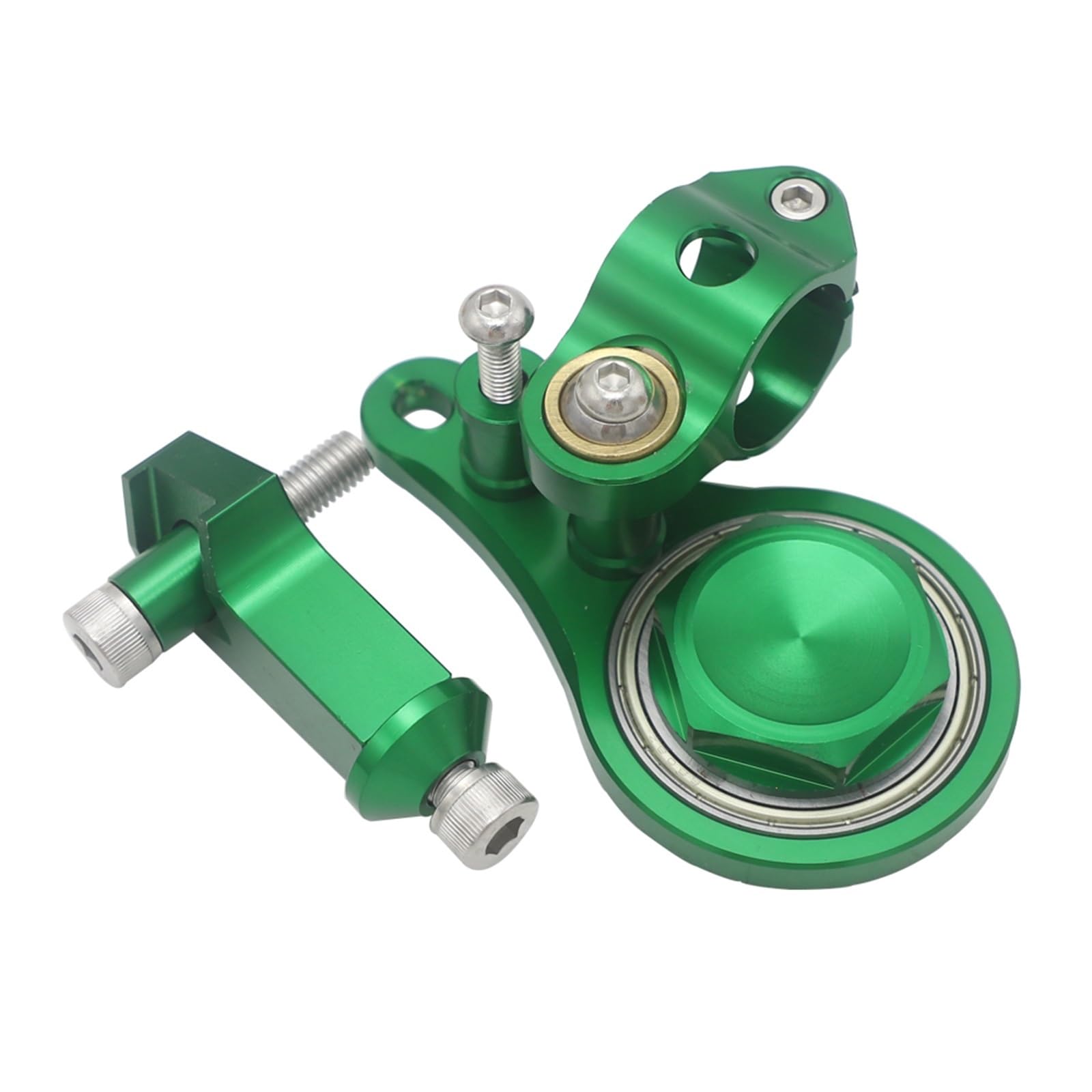 Lenkstabilisator Für Kawasaki Für Ninja ZX6R Für ZX-6R 2005 2006 Komplette Set Lenkung Dämpfer Stabilisator Montage Halterung Kit Dämpfer(Green) von MAYINGLON