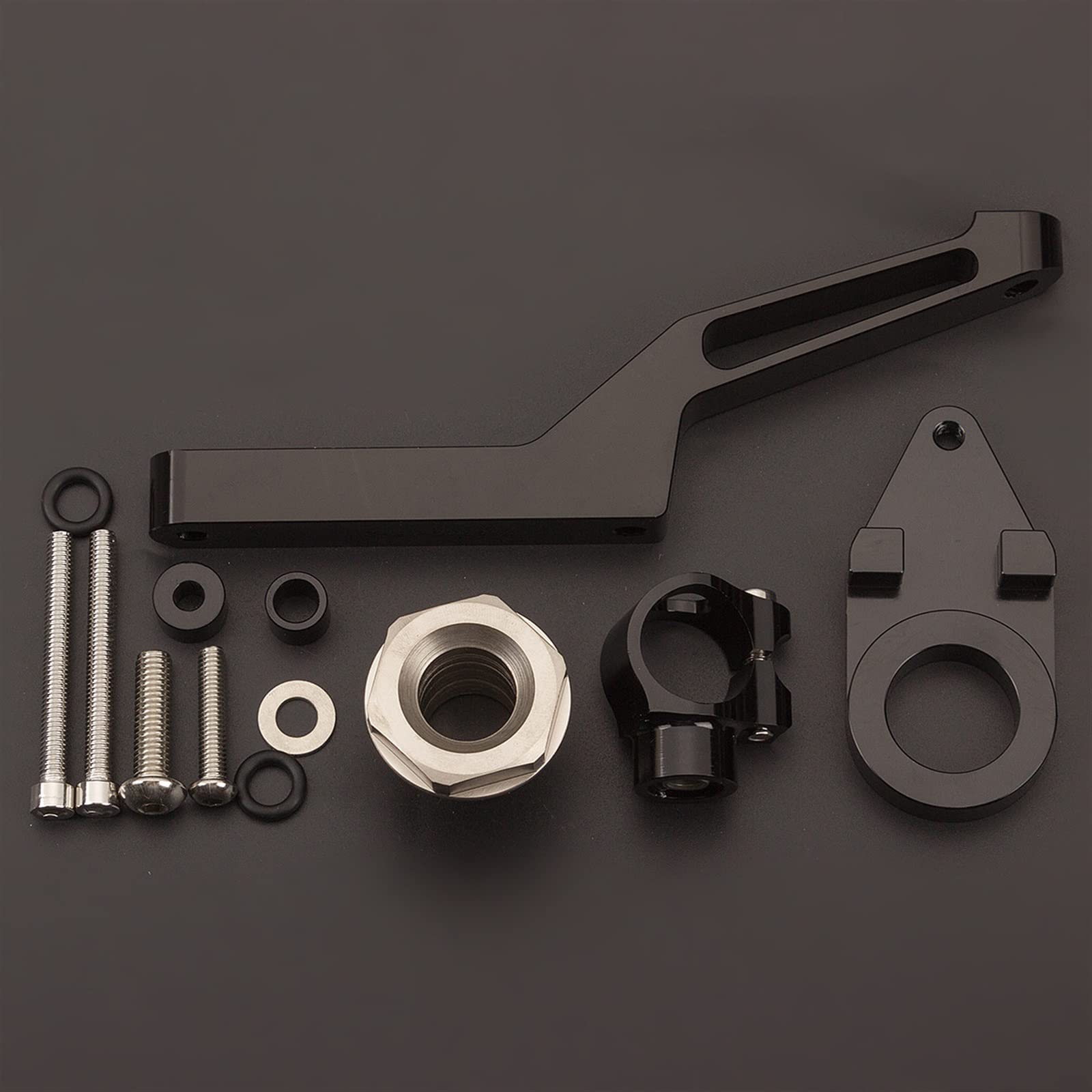 Lenkstabilisator Für Kawasaki Für Ninja ZX6R ZX-6R 600 ZX636 2009-2021 Lenkung Stabilisieren Einstellbare Motorräder Dämpfer Halterung Mount Kit Dämpfer(A) von MAYINGLON