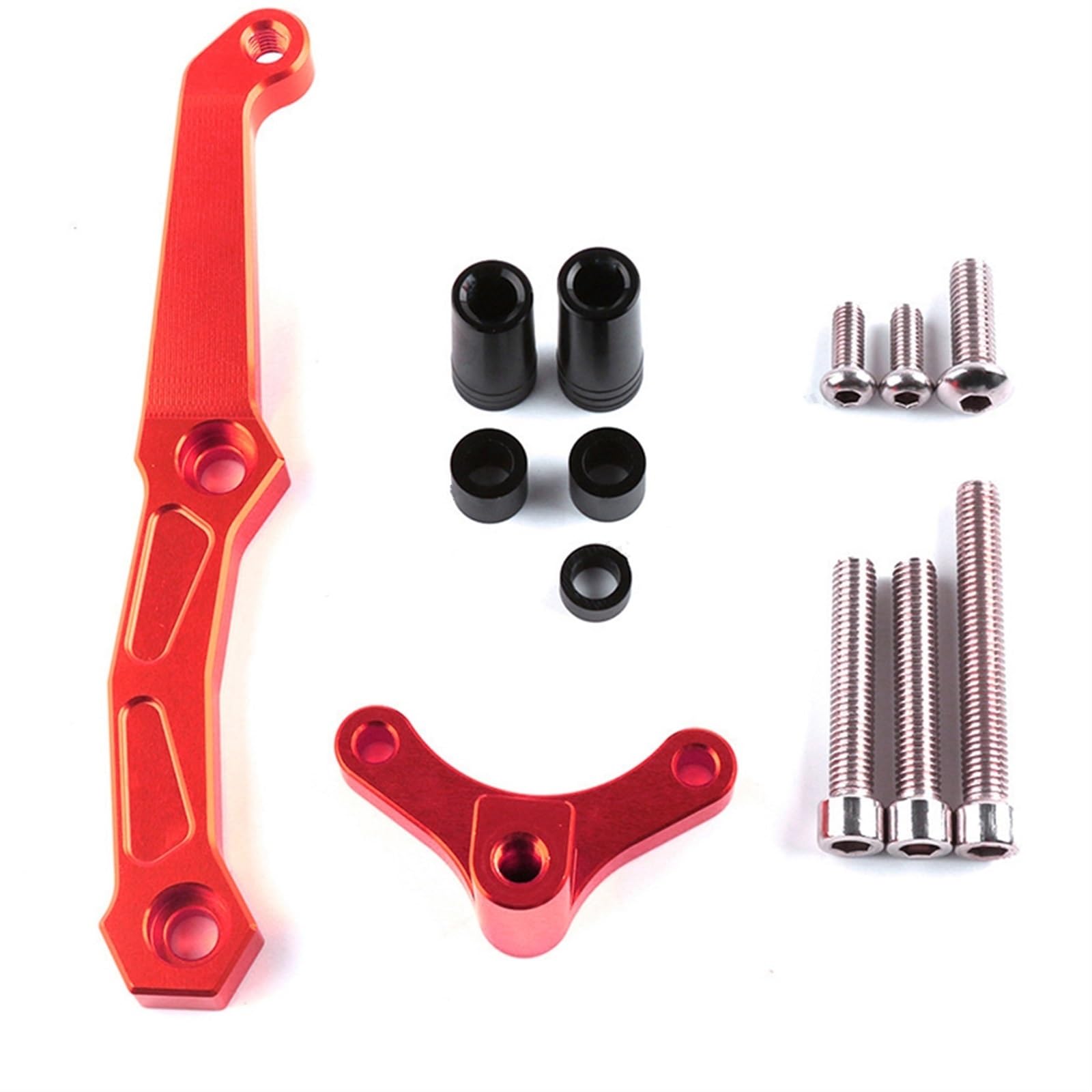 Lenkstabilisator Für Kawasaki Für Z800 2013-2018 Motorrad Lenkung Dämpfer Linear Stabilisator Halterung Unterstützung Kit Dämpfer(Red) von MAYINGLON