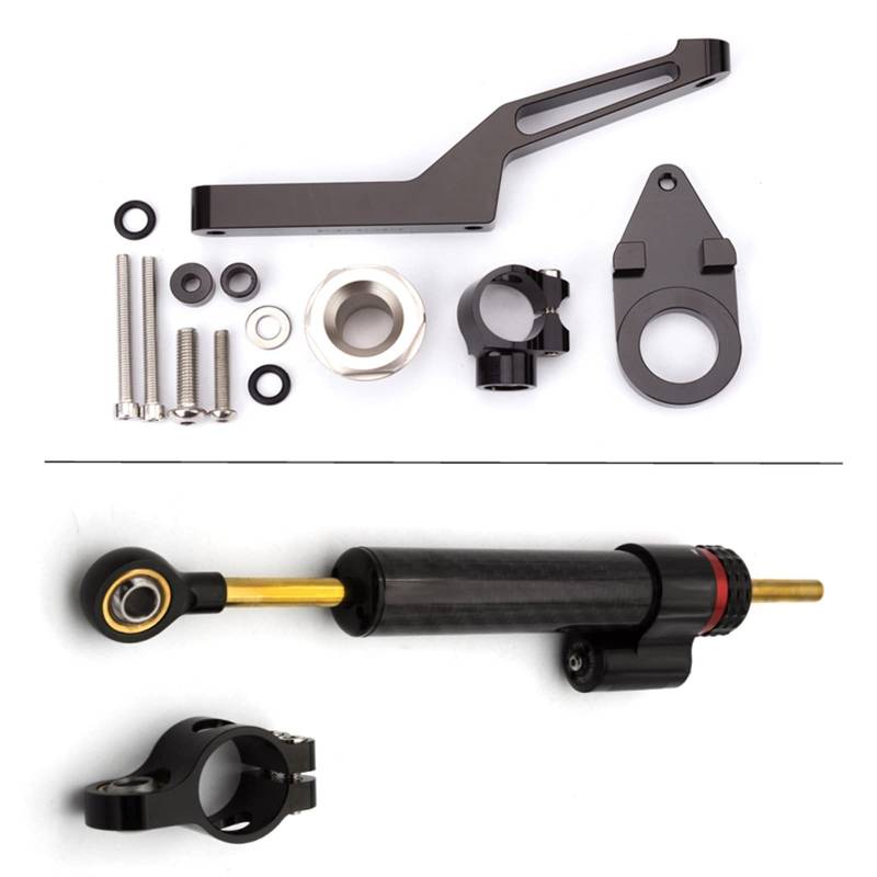 Lenkstabilisator Für Kawasaki Ninja ZX6R ZX-6R 600 ZX636 2009-2021 2020 2019 2018 Einstellbare Motorräder Lenkung Stabilisieren Dämpfer Halterung Montage Kit Dämpfer(M) von MAYINGLON