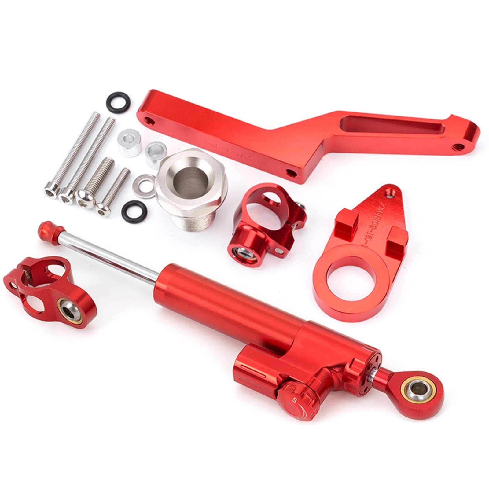 Lenkstabilisator Für Kawasaki Ninja ZX6R ZX-6R 600 ZX636 2009-2021 2020 2019 2018 Einstellbare Motorräder Lenkung Stabilisieren Dämpfer Halterung Montage Kit Dämpfer(R) von MAYINGLON