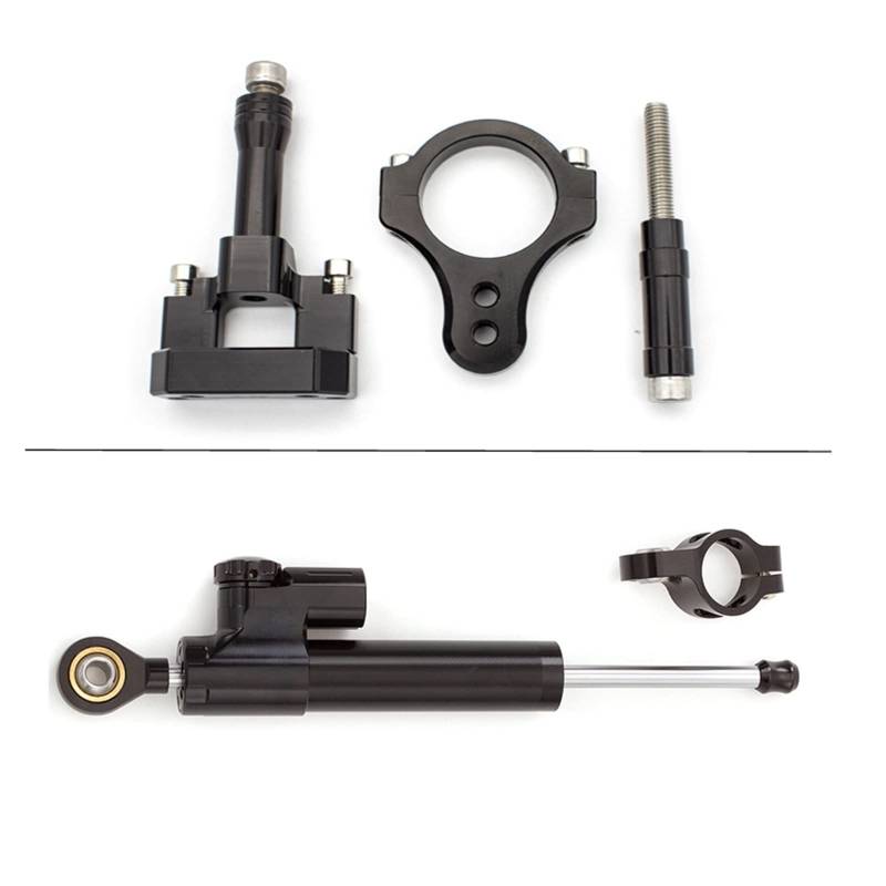 Lenkstabilisator Für YZF R3 R25 MT25 MT03 V1 2015-2018 Aluminium Motorrad Lenkung Dämpfer Stabilisieren Halterung Montage Kit Dämpfer(Bc1) von MAYINGLON