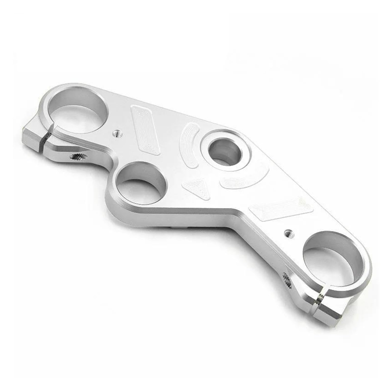 Lenkstabilisator Gabelbrücke Obere Brücke Obere Klemme Motorrad Vorderradgabel Für YZF R25 R3 Für YZF-R3 Für YZF-R25 2014-2018 Dämpfer(Silver) von MAYINGLON