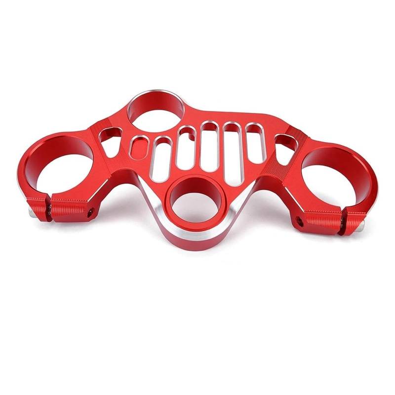 Lenkstabilisator Gabelbrücke Obere Top-Klemme Obere Gabelhalterplatte Motorrad-Vordergabel Für Aprilia Für RSV4 1100R 2021-2023 Dämpfer(RED) von MAYINGLON