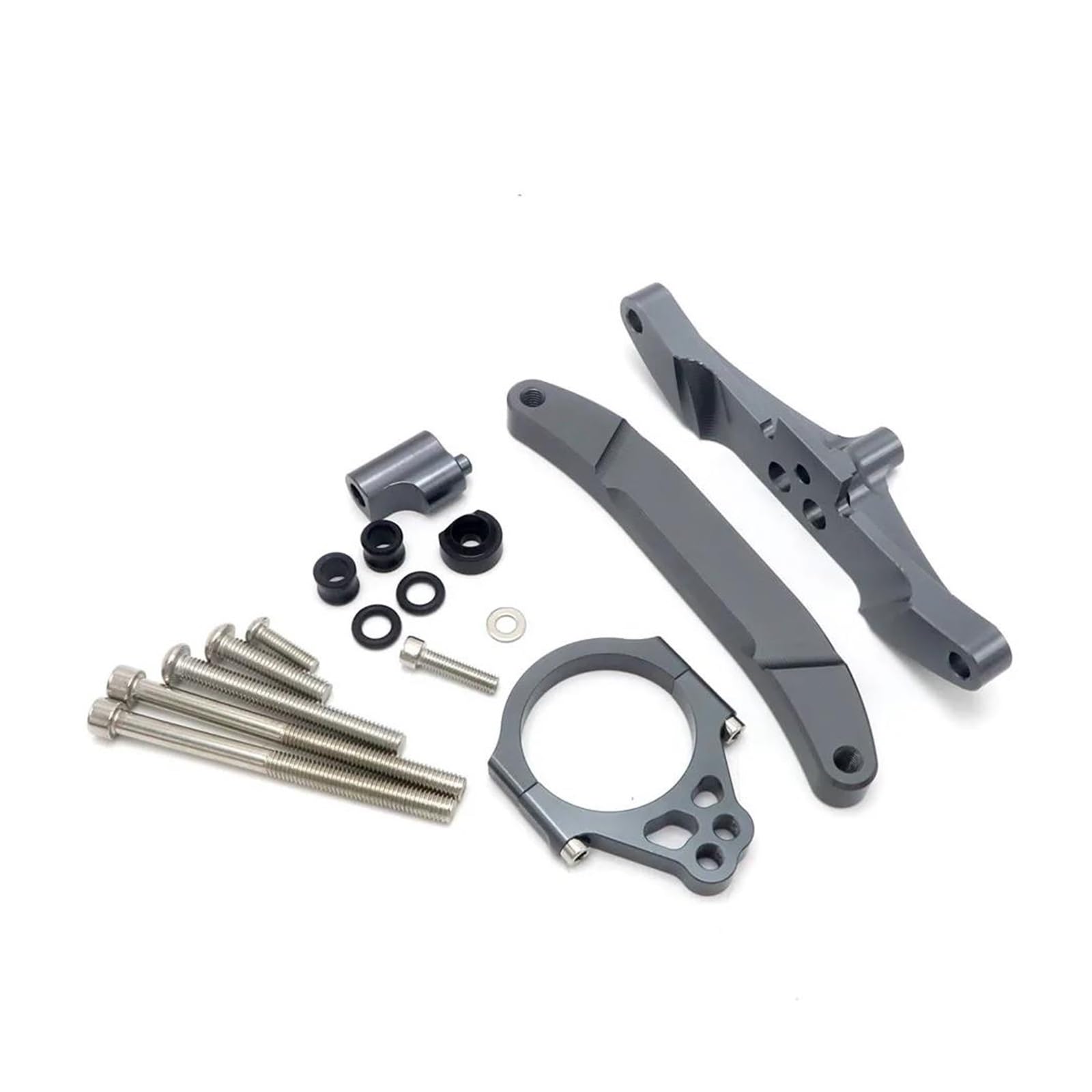 Lenkstabilisator Motorrad Aluminium Lenkungsdämpfer Halterung Set Stabilisator Linear Dämpfer Montage Unterstützung Für FZ1 Für 2006-2015 Dämpfer(A Titanium) von MAYINGLON