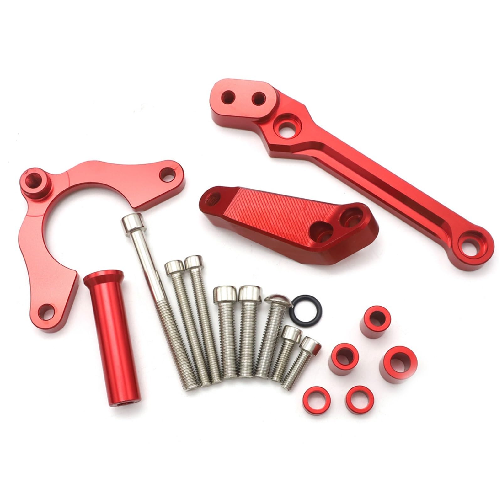 Lenkstabilisator Motorrad Dämpfer Lenkung Stabilisieren Sicherheit Control Halterung Mount Kit Für Kawasaki Für Z900 Für Z 900 2017-2021 2022 Dämpfer(Red) von MAYINGLON