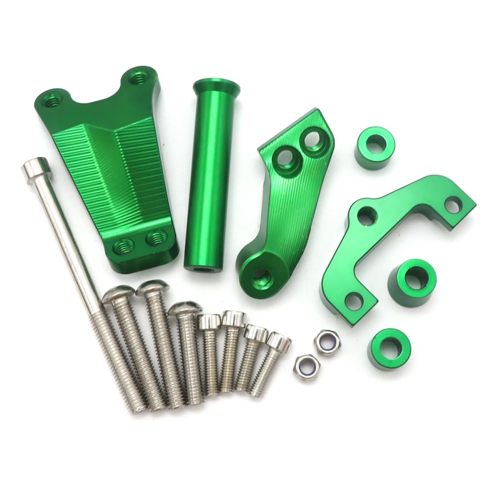 Lenkstabilisator Motorrad Einstellbare Motorrad Lenkung Stabilisator Dämpfer Halterung Mount Kit Für Kawasaki Für ER6N 2012-2016 Dämpfer(Green) von MAYINGLON