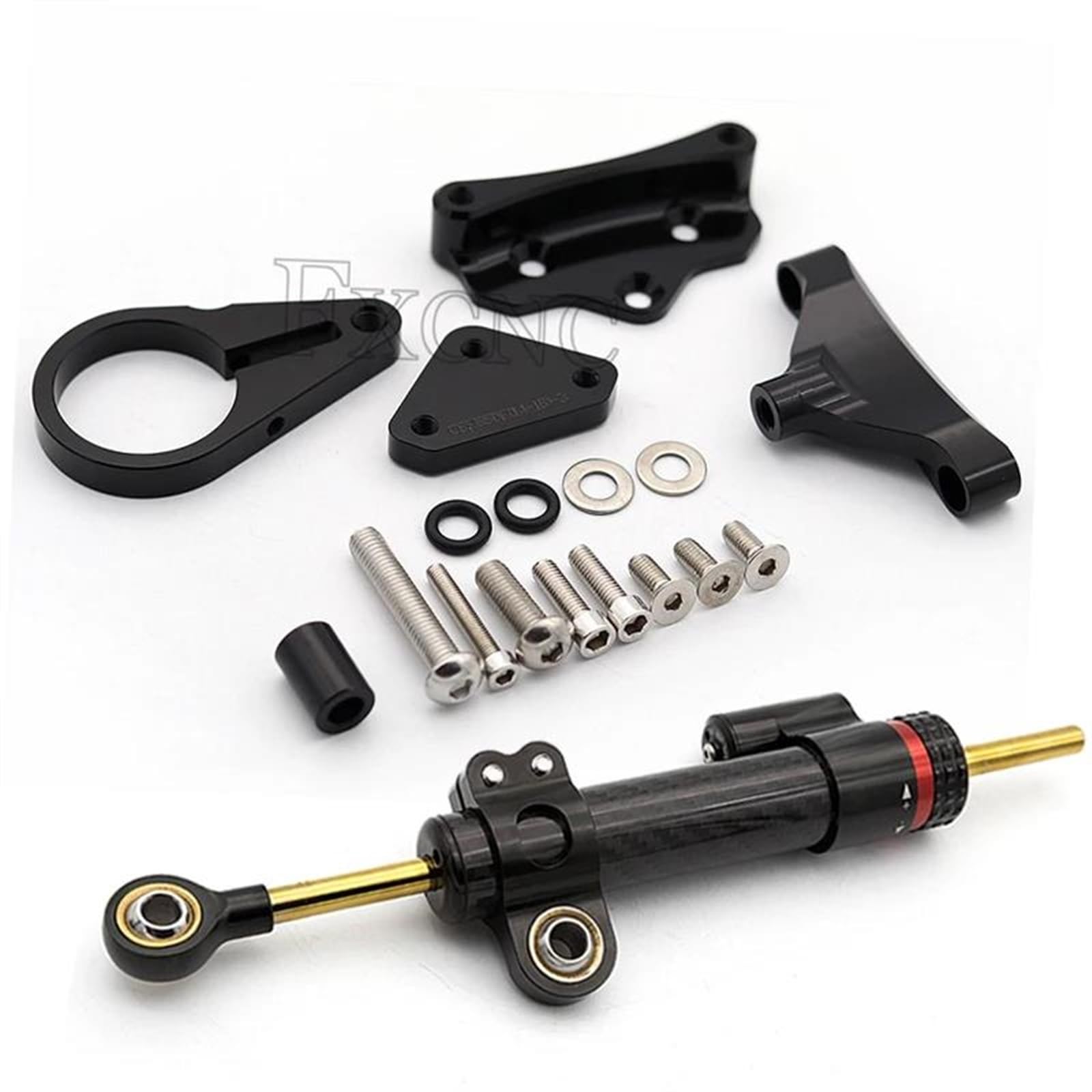 Lenkstabilisator Motorrad Stabilisator Fiber Carbon Lenkung Dämpfer Halterung Montieren Unterstützung Kit Für CBR 650F 2014-2021 CNC Dämpfer(Damper n Bracket D) von MAYINGLON