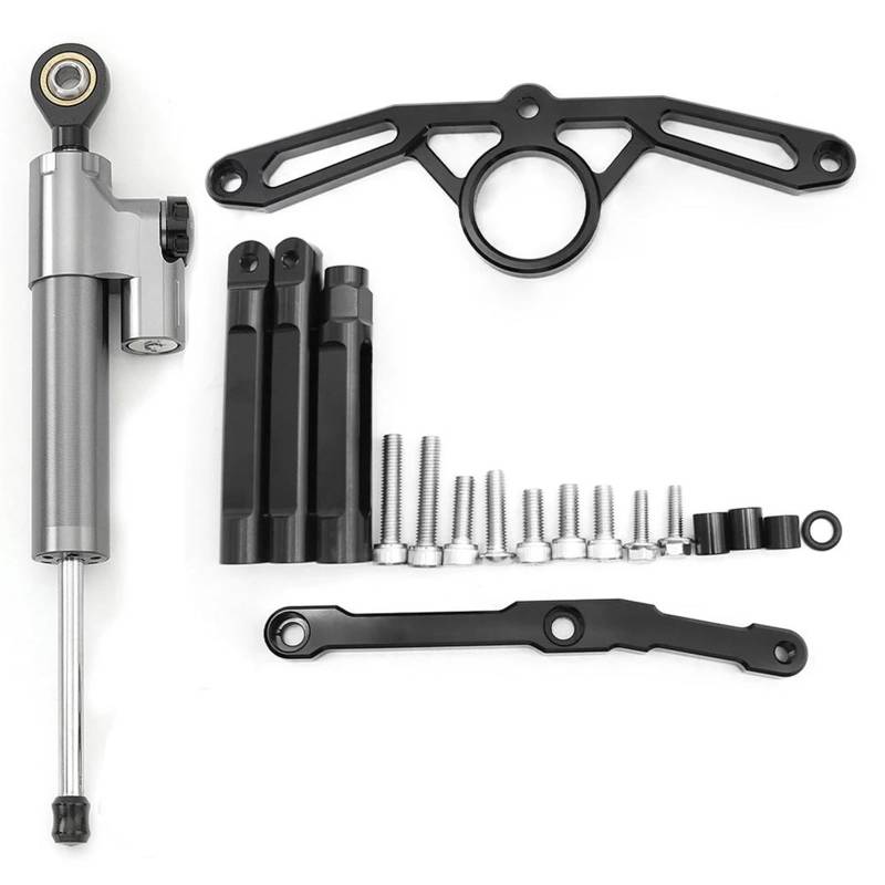 Lenkstabilisator Motorrad Stabilisator Lenkung Dämpfer Halterung Montage Kit Unterstützung MT09 MT 09 Zubehör Für MT-09 2021 2022 2023 CNC Dämpfer(Damper n Bracket E) von MAYINGLON