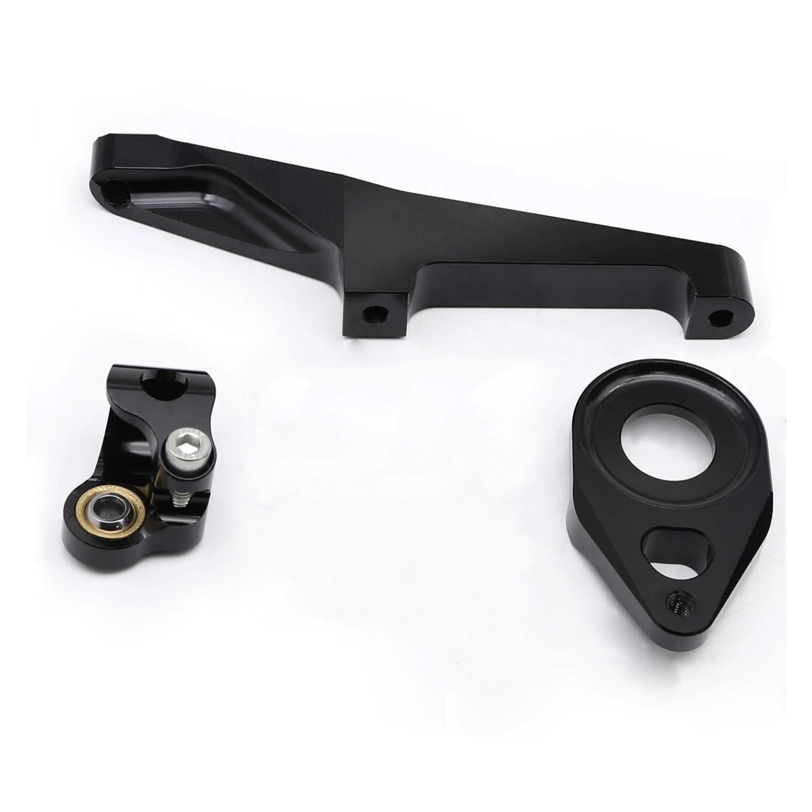 Lenkstabilisator Motorrad Stabilisator Lenkung Dämpfer Halterung Montage Kit Unterstützung Zubehör FÜR Suzuki Für SV650 Für SV 650 2016-2022 Dämpfer(Black Bracket) von MAYINGLON