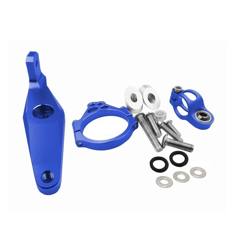 Lenkstabilisator Stabilisator Lenkungsdämpfer Halterung Montagesatz Motorradzubehör Für MT09 MT 09 2021 2022 Dämpfer(Blue-Bracket) von MAYINGLON