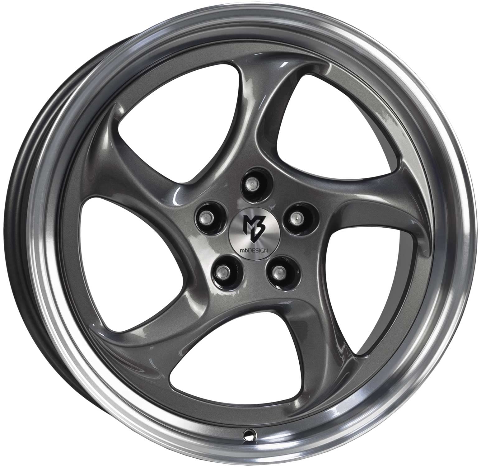 MB Design Felge TURBO 8.5Jx19 ET30 5x100 Glanzgrau poliert kompatibel mit Chrysler PT Cruiser von MB Design