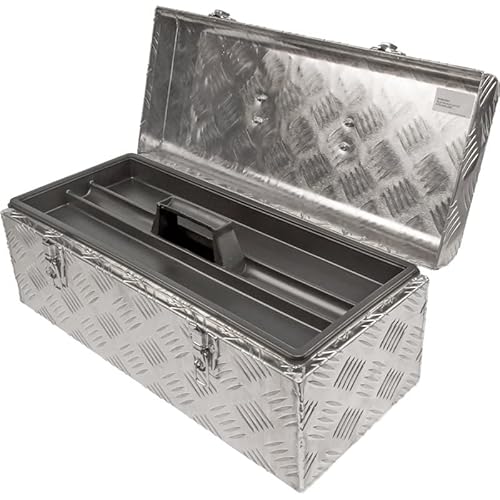 mb-m Werkzeugkasten aus Aluminium 57x24x22cm Staubox Alubox abschließbar PKW Anhänger von mb-m