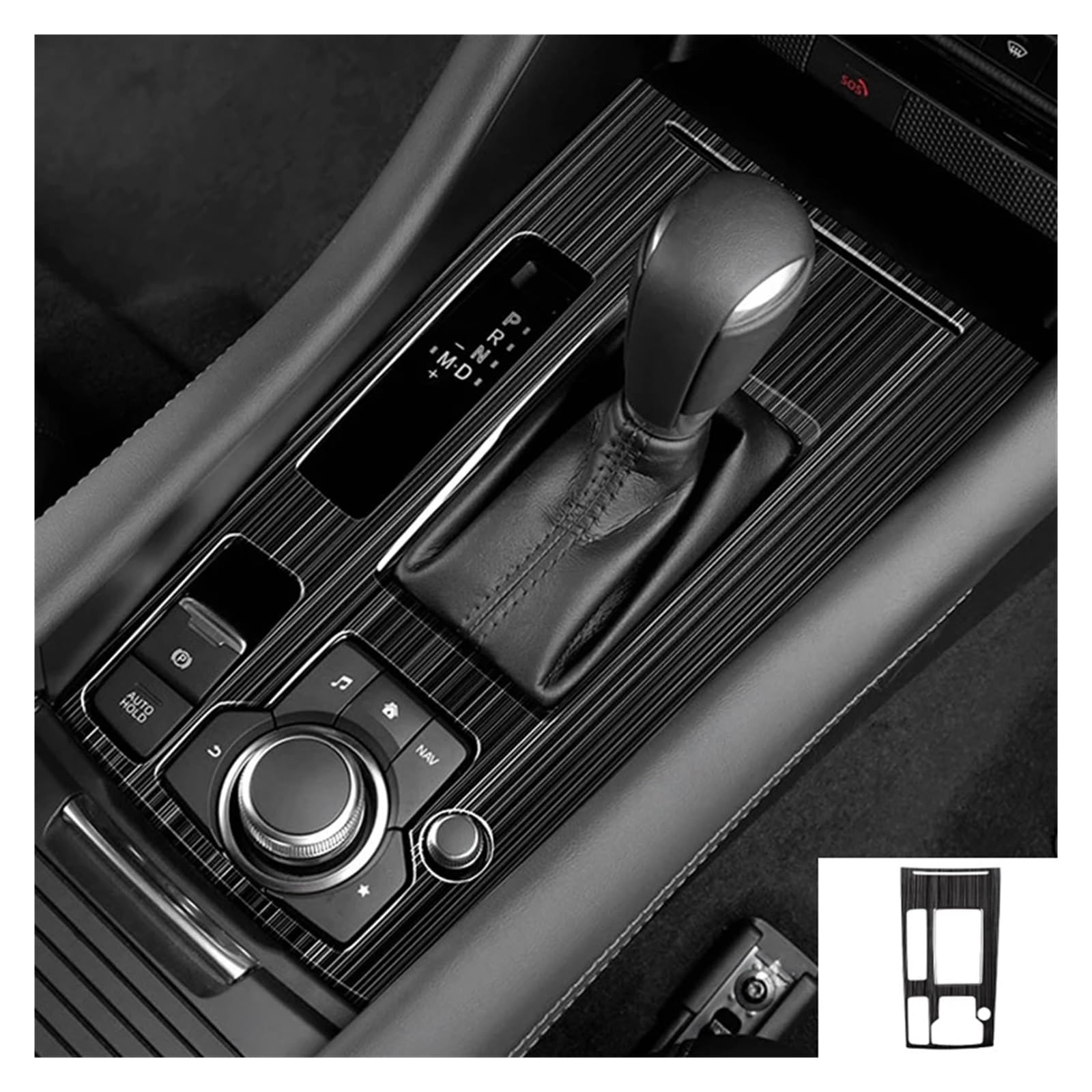 Control Panel Trim Für M&azda 6 2019 2020 2021 Auto Center Konsole Wasser Tasse Panel Getriebe Rahmen Trim Abdeckung Dekoration Innen Form Mittelkonsole Frame(Gear Lever) von MBPBVRVAF