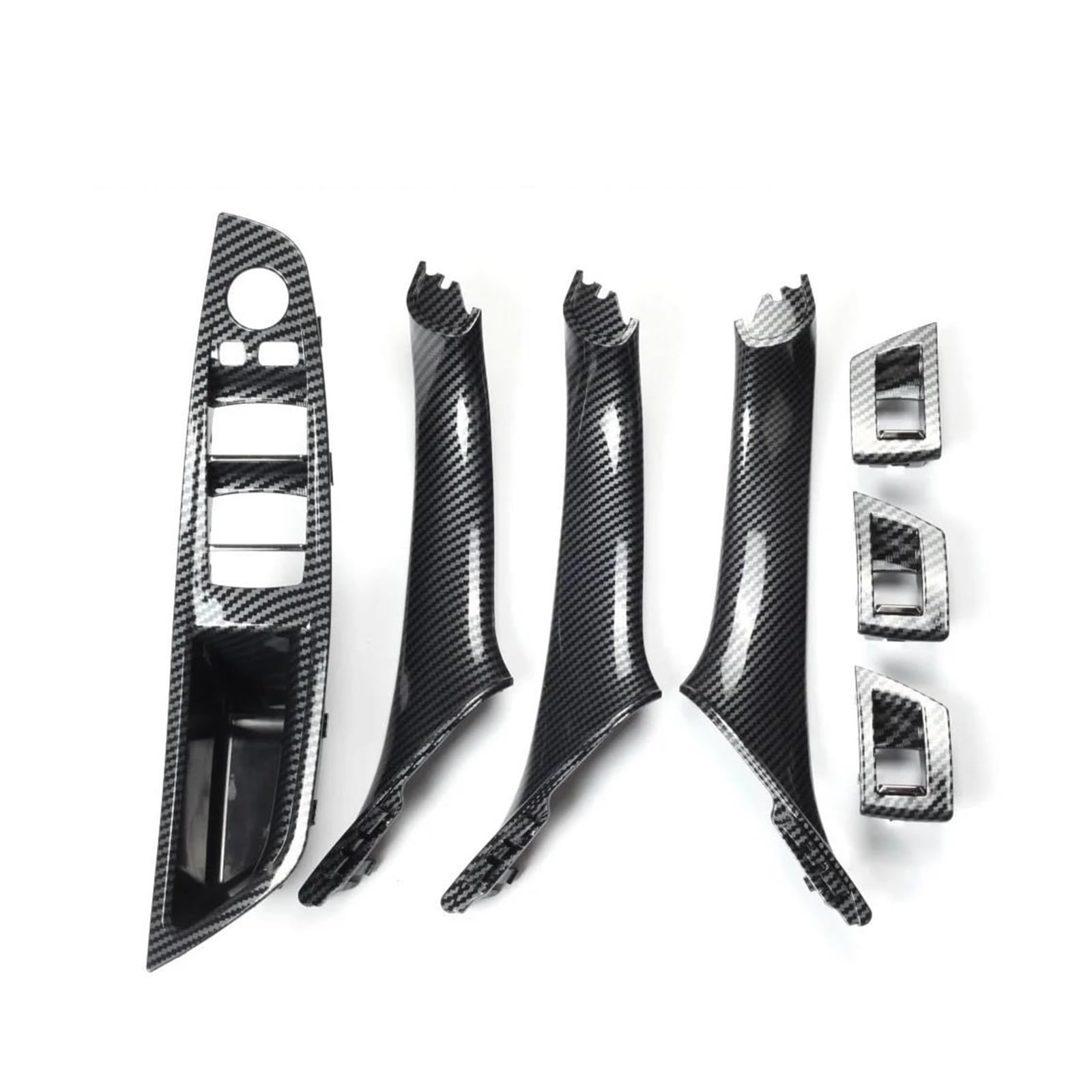 Innen Tür Pull Griff Carbon Fiber RHD LHD Auto Innenverkleidung Pull Trim Abdeckung Für 5 Series F10 F11 520d 525d 530d 535i 2009 2010 2011 2012 2013 Innentür Zuggriff(LHD-Carbon-7PCS) von MBPBVRVAF