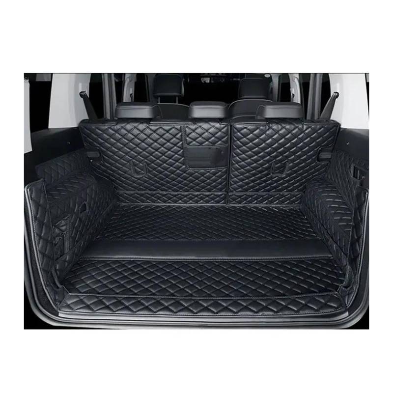 Kofferraumwanne Teppich Für GMW Für Tank 300 2022 2023 2024 Auto Stamm Leder Matten Hinten Stamm Matte Hinten Boot Liner Styling Anti-schmutzig Zubehör Kofferraum Innenmatte(All Black) von MBPBVRVAF