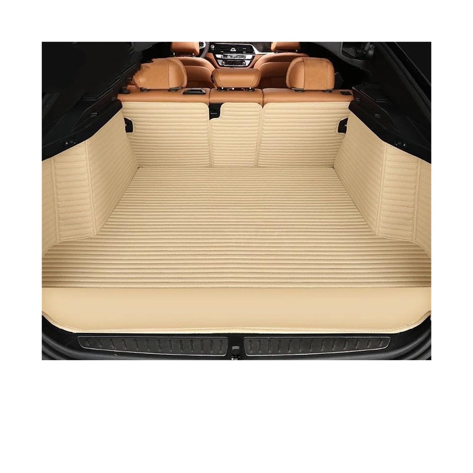 Kofferraumwanne Teppich Für K&ia Für R&io Für S&Portage Für C&Erato K2 K3 K4 K5 Alle Modelle Auto Stamm Schutz Matten Auto Individuelles Zubehör Kofferraum Innenmatte(Beige) von MBPBVRVAF