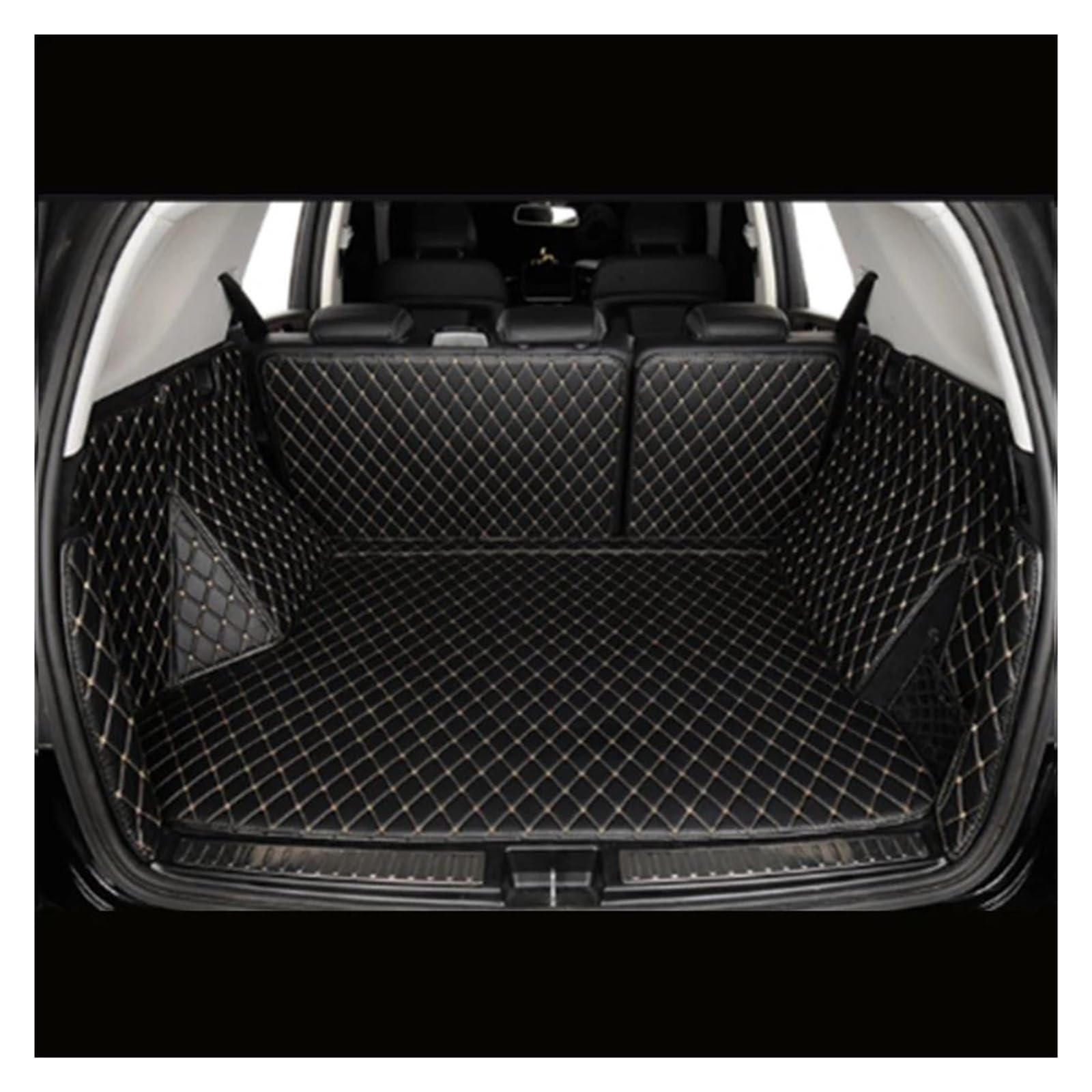 Kofferraumwanne Teppich Für K&ia Für S&Portage NQ5 2022 2023 Auto Stamm Matten Benutzerdefinierte Cargo-Liner Pads Auto Boot Teppich Auto Zubehör Kofferraum Innenmatte(Black with beige) von MBPBVRVAF