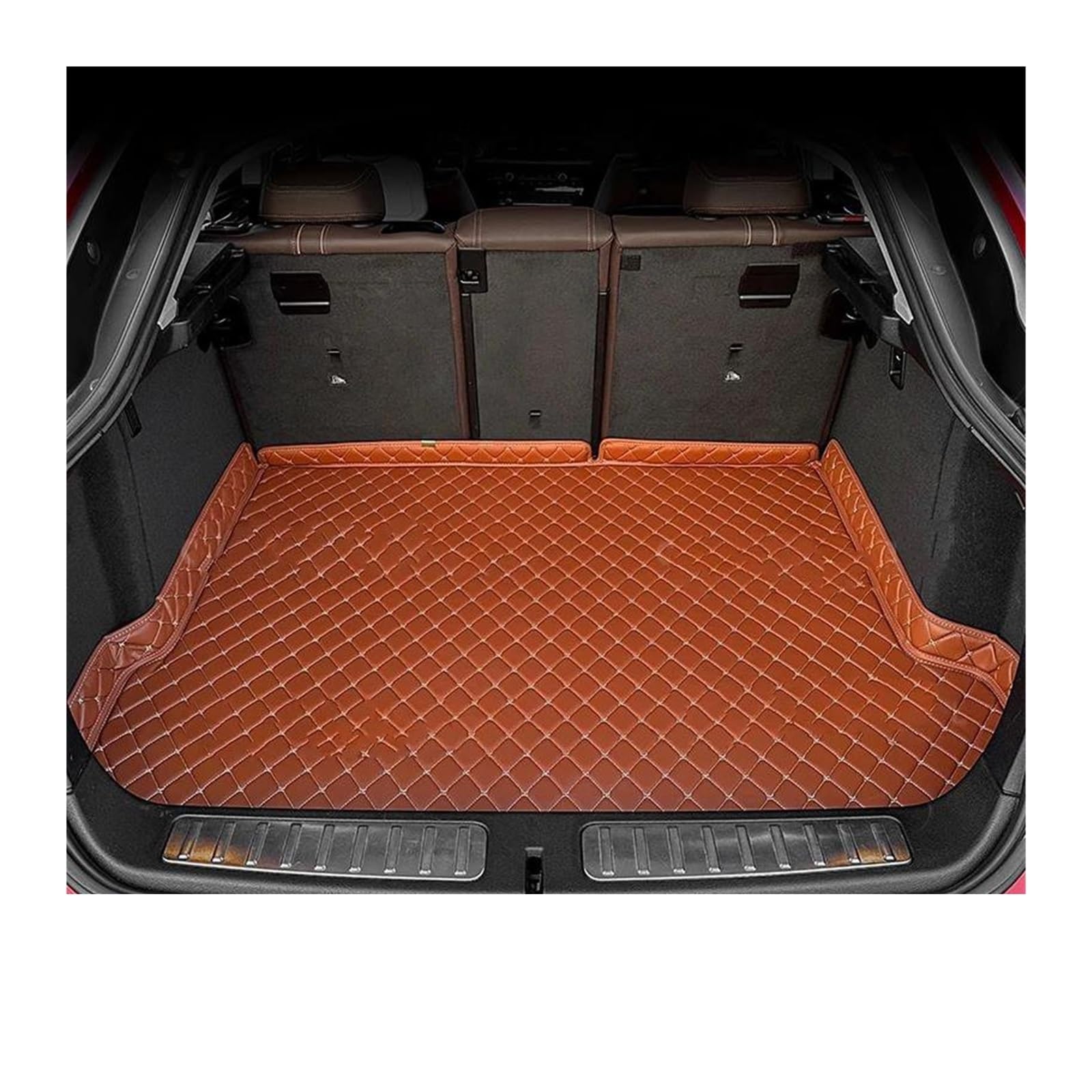 Kofferraumwanne Teppich Für K&ia Für S&Portage R Für SUV 2011 2012 2013 2014 Kofferraum Matte Auto Auto Innen Dekoration Zubehör Kofferraum Innenmatte(Brown-1PC) von MBPBVRVAF