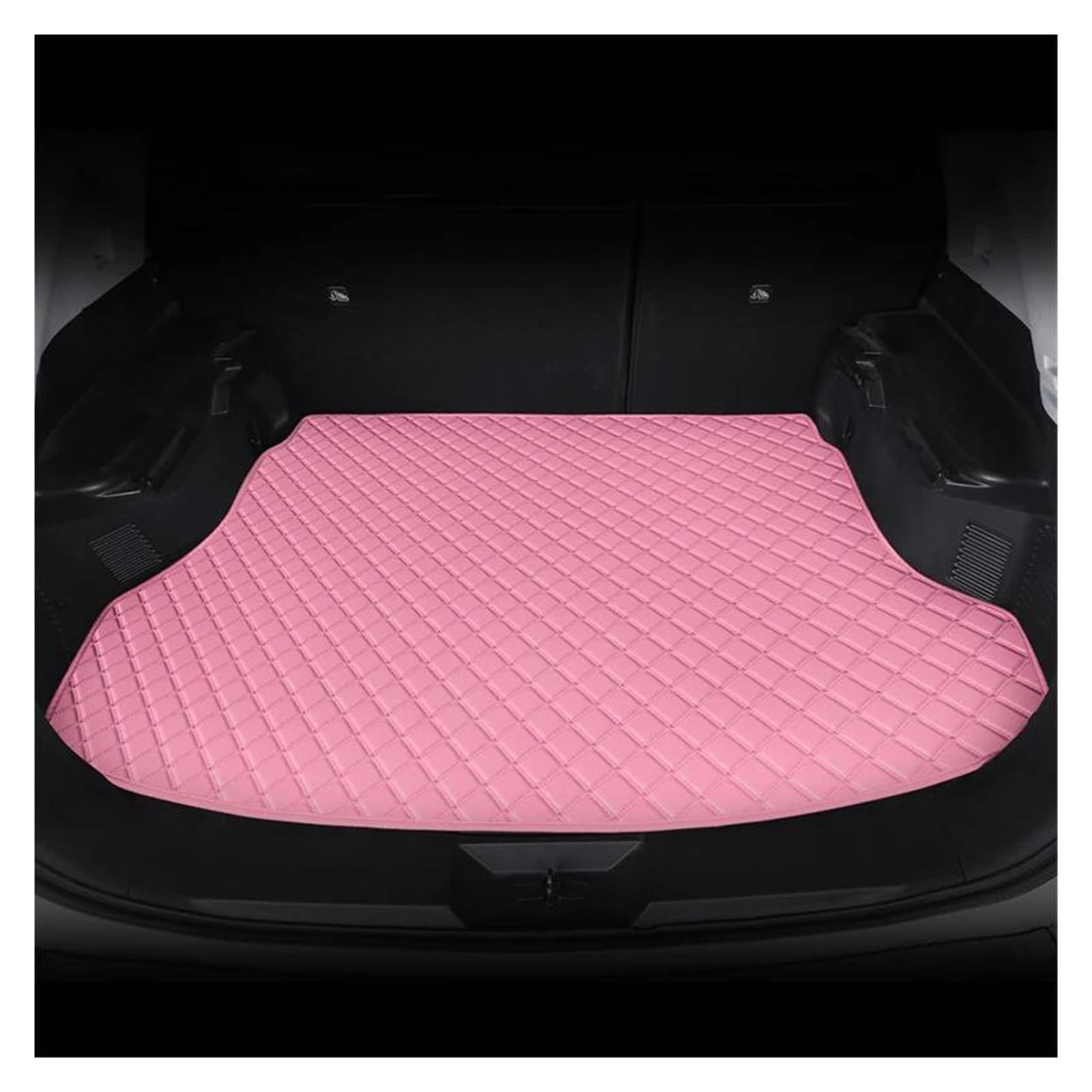 Kofferraumwanne Teppich Für H& Für E&lantra Für Ix25 Für Ix35 Für I30 Für I40 Für Kona Alle Modelle Auto Stamm Matten PU Custom Teppich Zubehör Kofferraum Innenmatte(Pink) von MBPBVRVAF