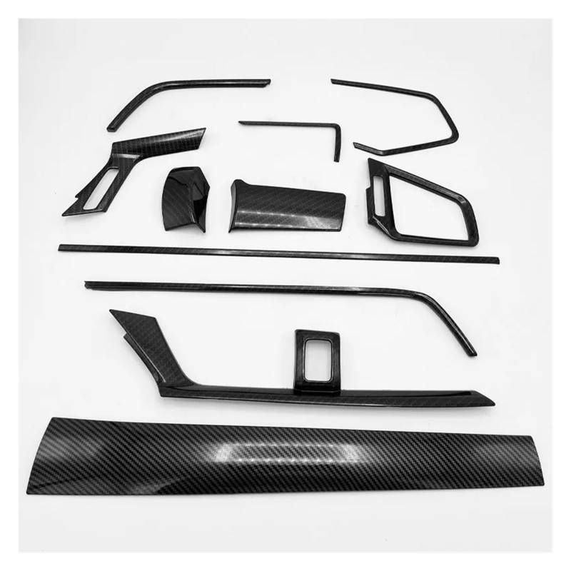 Auto Innenraum Rahmen 11Pcs Für C&ivi-c 10th 2016 2017 2018 2019 2020 Auto Konsole Zentrum Dashboard Abdeckung Trim Dekorative Aufkleber Abdeckung Innen Trim(Carbon Fiber 11P Set) von MBROS