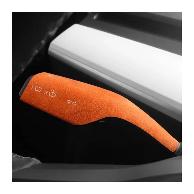 Auto Innenraum Rahmen Für T&esla Für Modell 3 Für Modell Y Auto Lenkrad Spalte Schaltknauf Trim Aufkleber Abdeckung Abdeckung Innen Trim(2969 orange) von MBROS