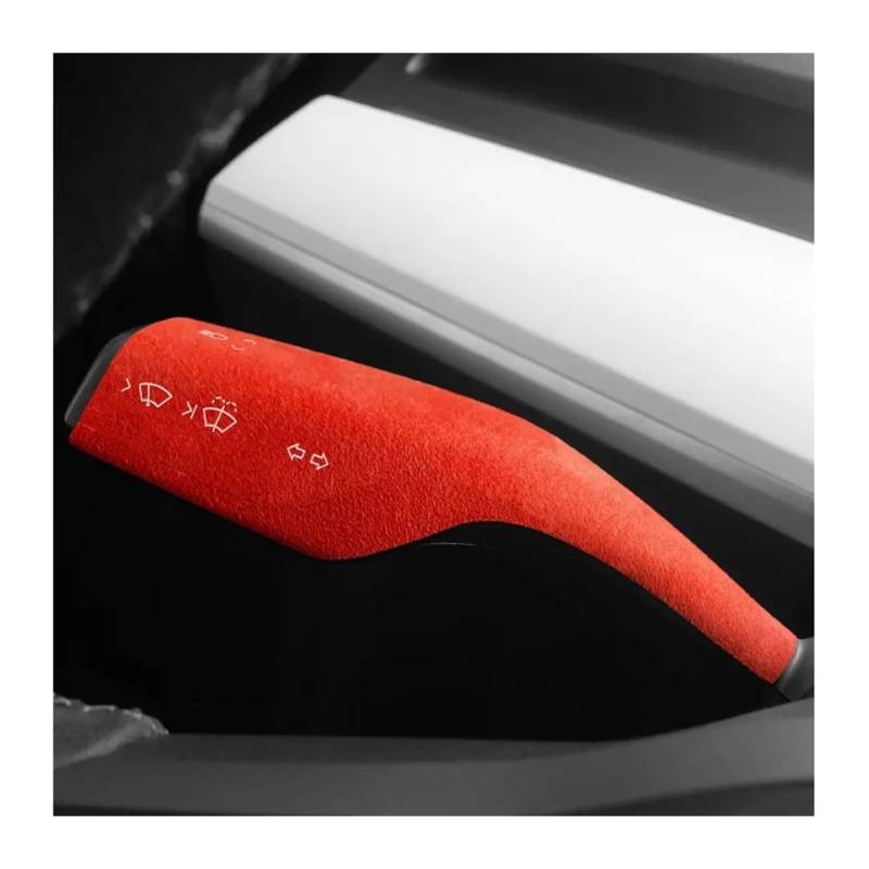 Auto Innenraum Rahmen Für T&esla Für Modell 3 Für Modell Y Auto Lenkrad Spalte Schaltknauf Trim Aufkleber Abdeckung Abdeckung Innen Trim(4996 red) von MBROS